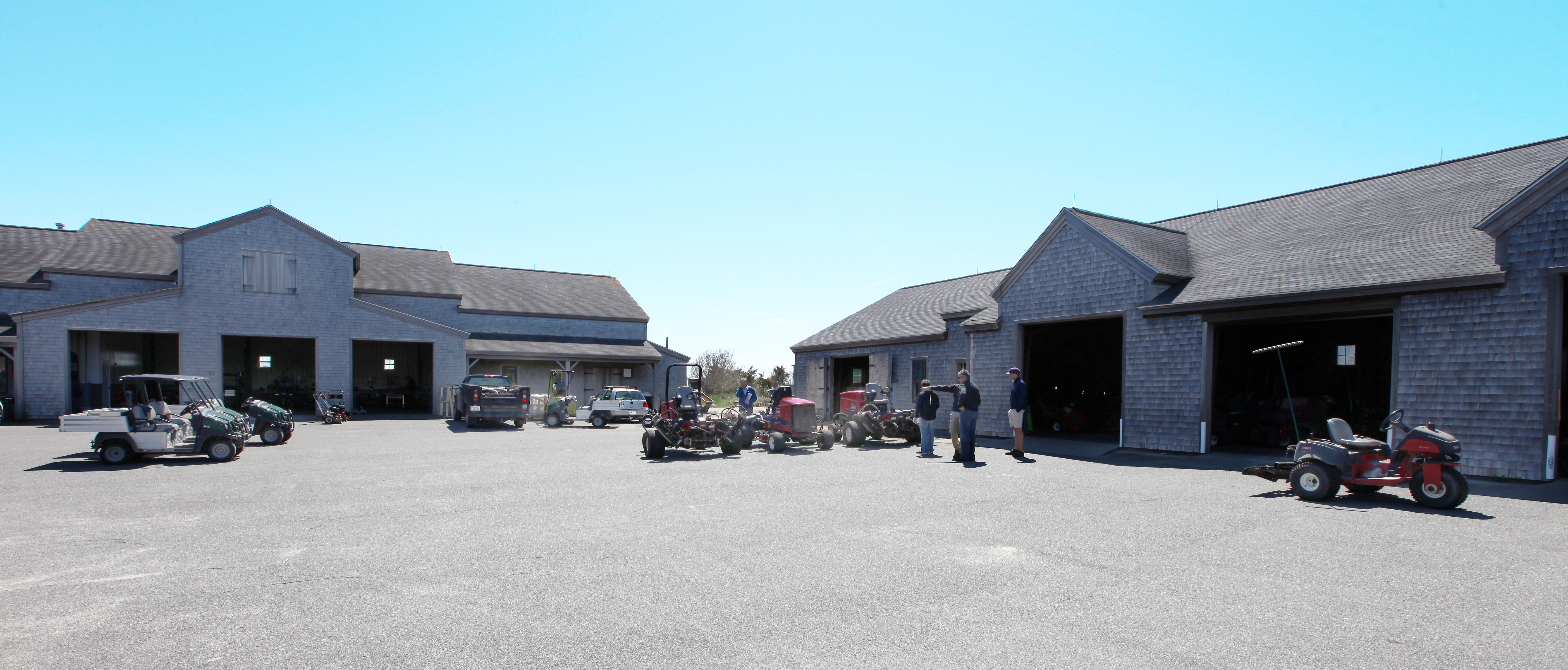 The proposed dorm would be built to the left of the Miacomet Golf Maintenance Facility, which is shown here.