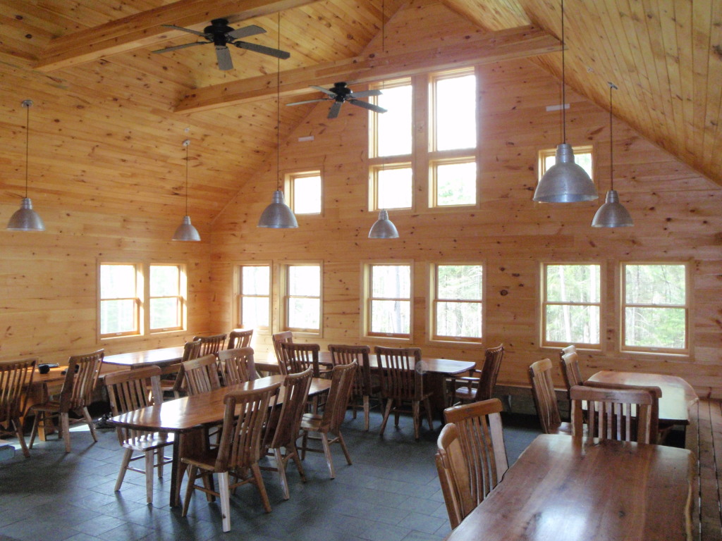 Between mealtimes at Poplar Stream Falls Hut on the Maine Huts and Trails System.