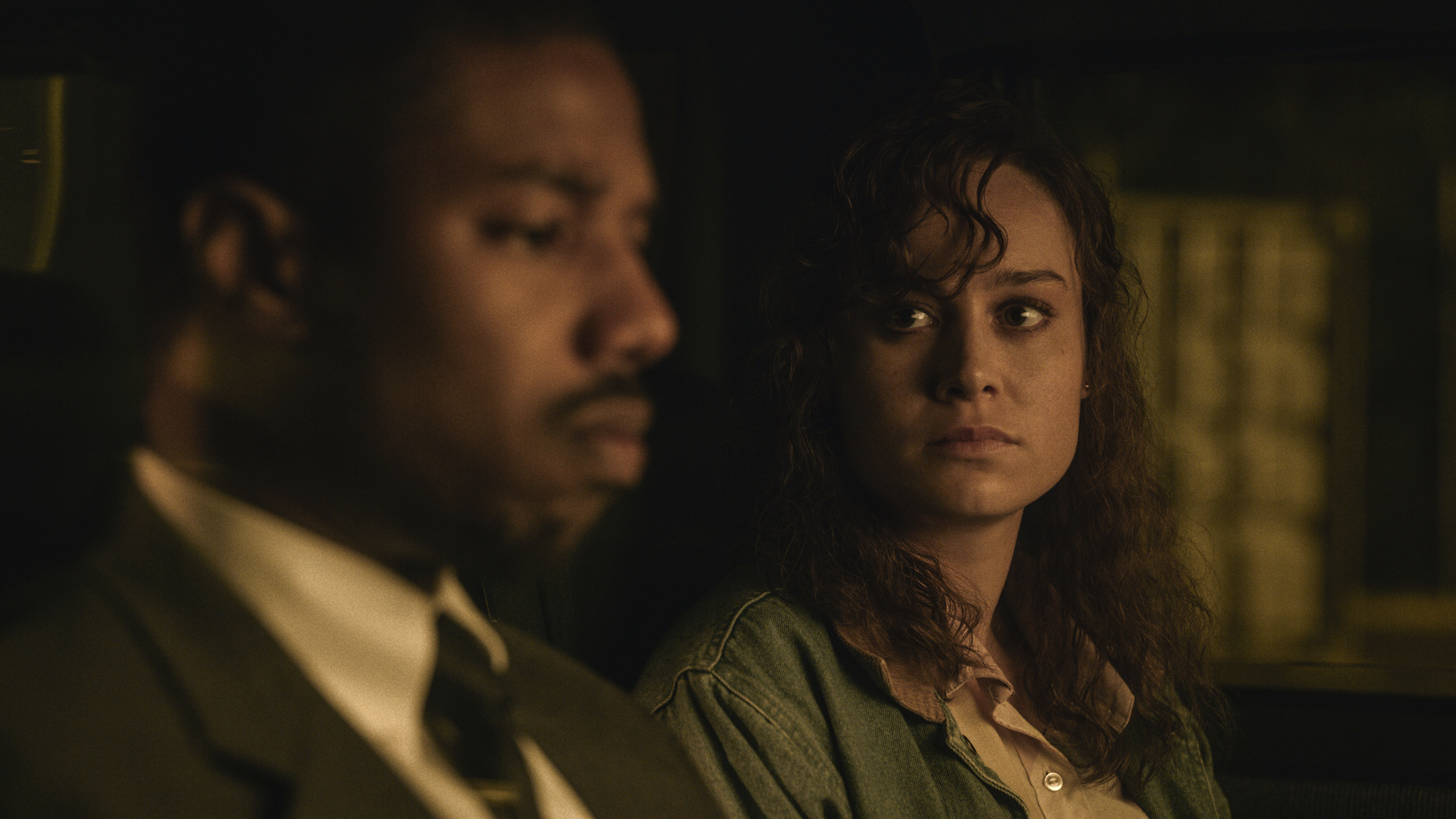 Michael B. Jordan and Brie Larson in "Just Mercy."