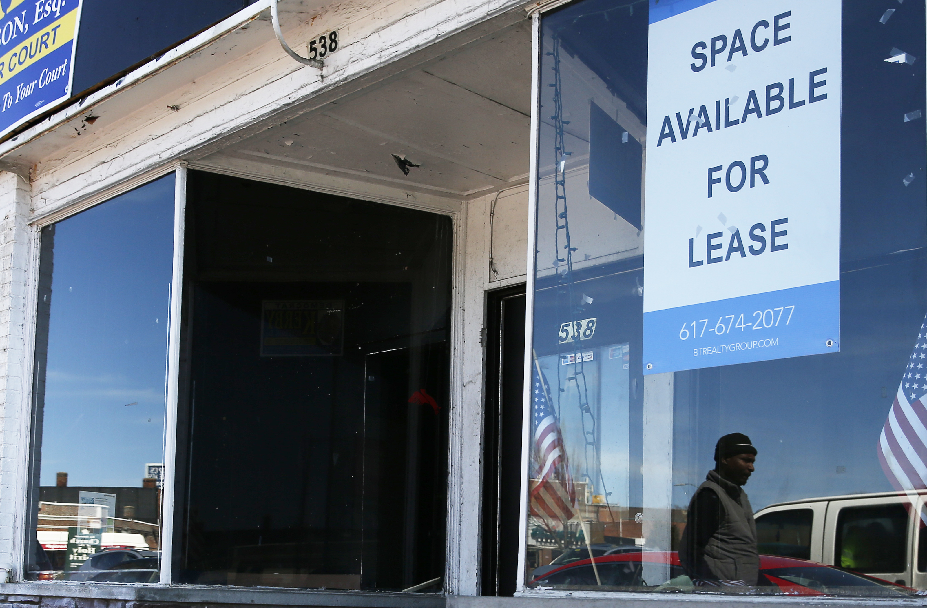 Kobie Evans hopes to convert a vacant storefront on River Street in Mattapan Square for his proposed marijuana store.