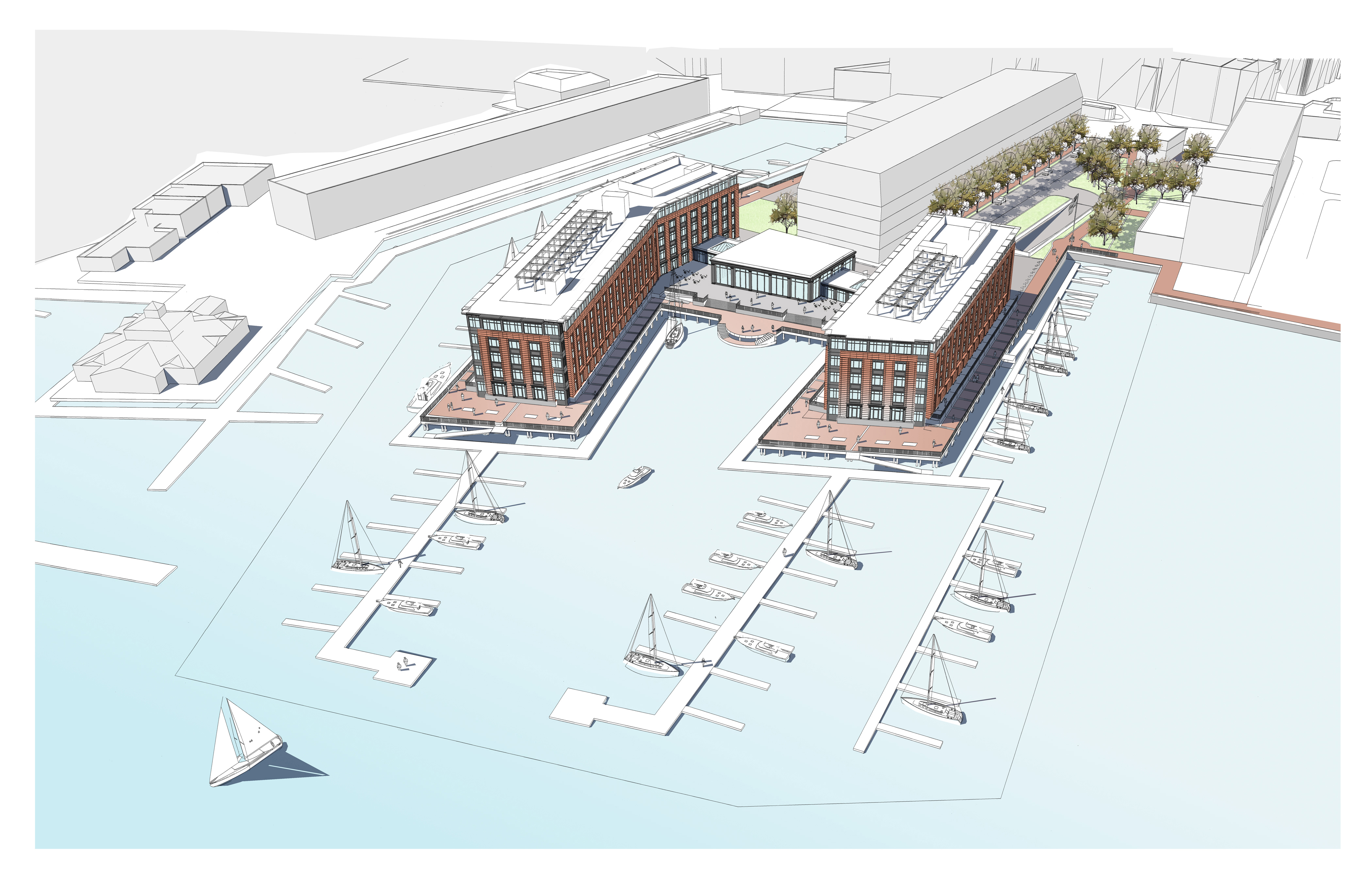 A rendering of the site.