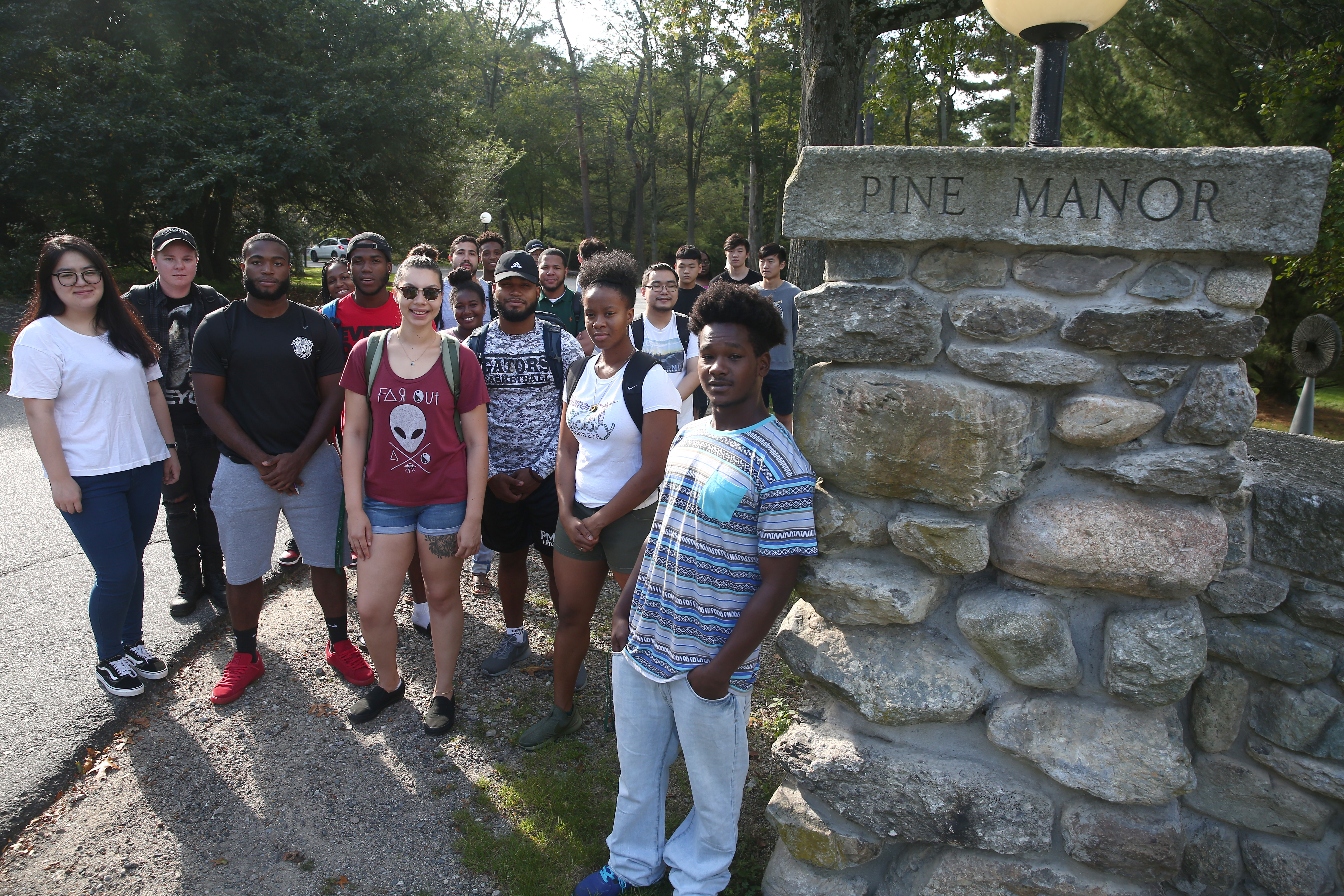 Pine Manor College students.