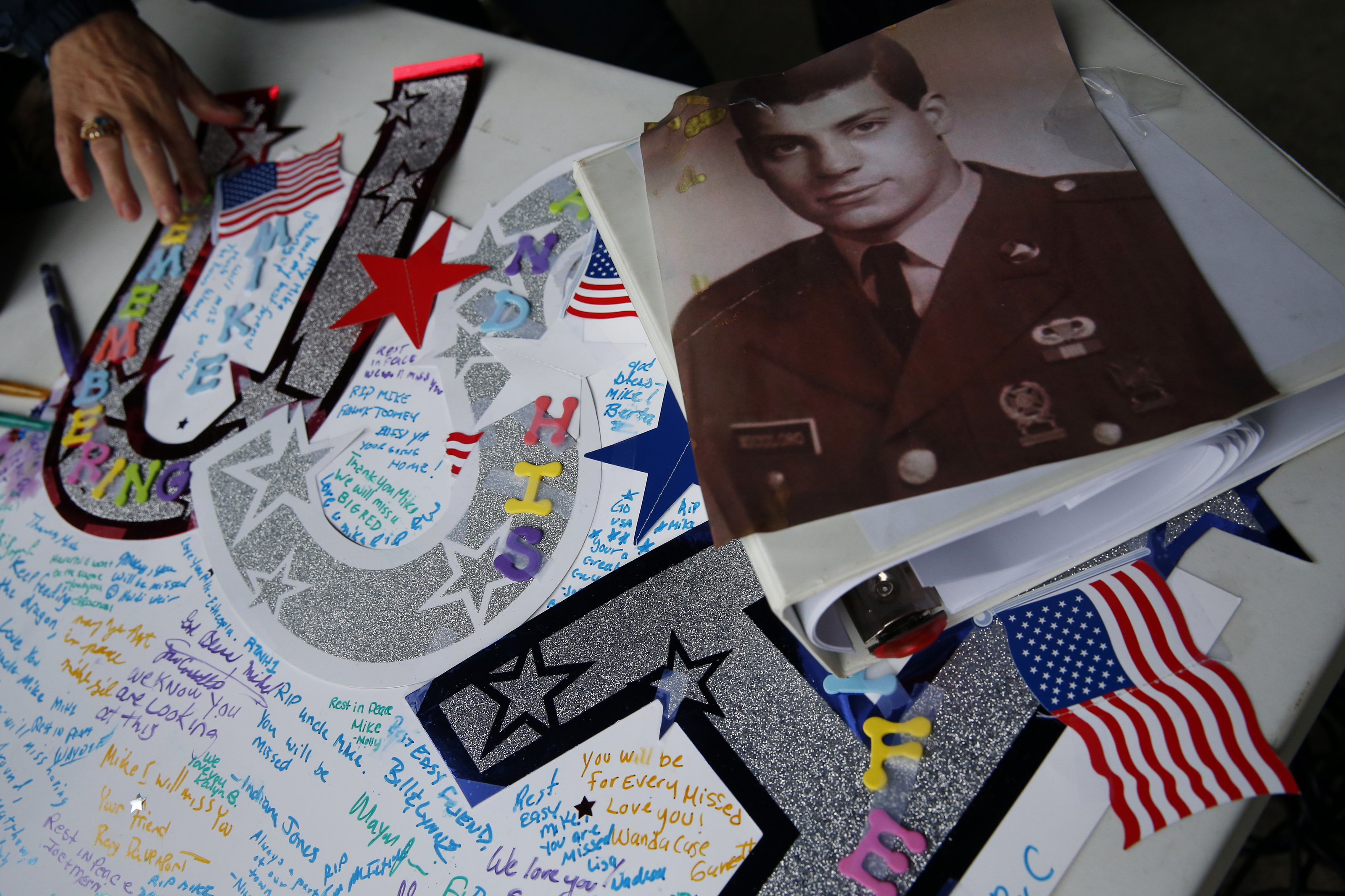 Haverill residents left messages in memory of Mike Nicoloro.