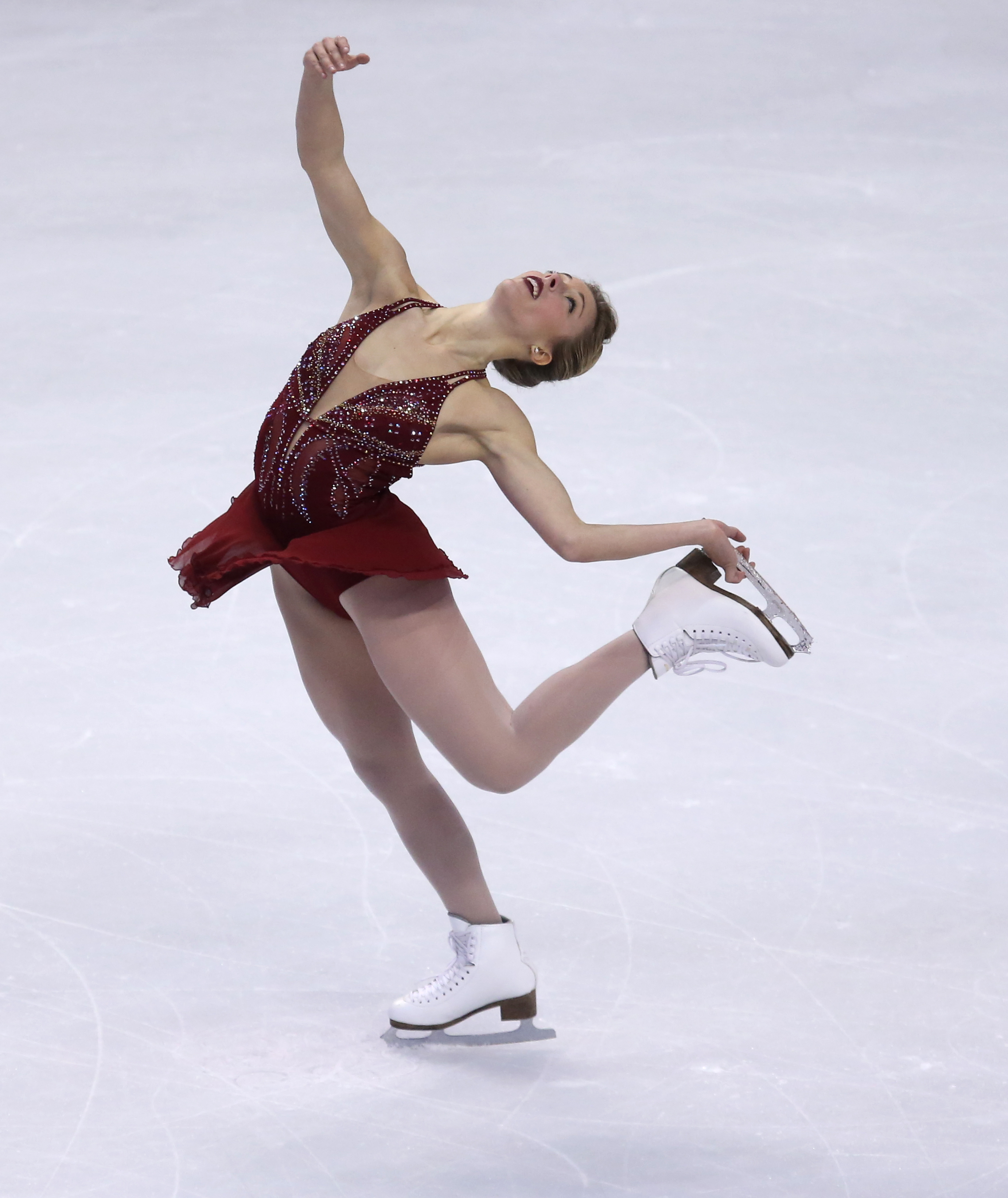 Ashley Wagner competes in the US Figure Skating Championships in Boston earlier this year.