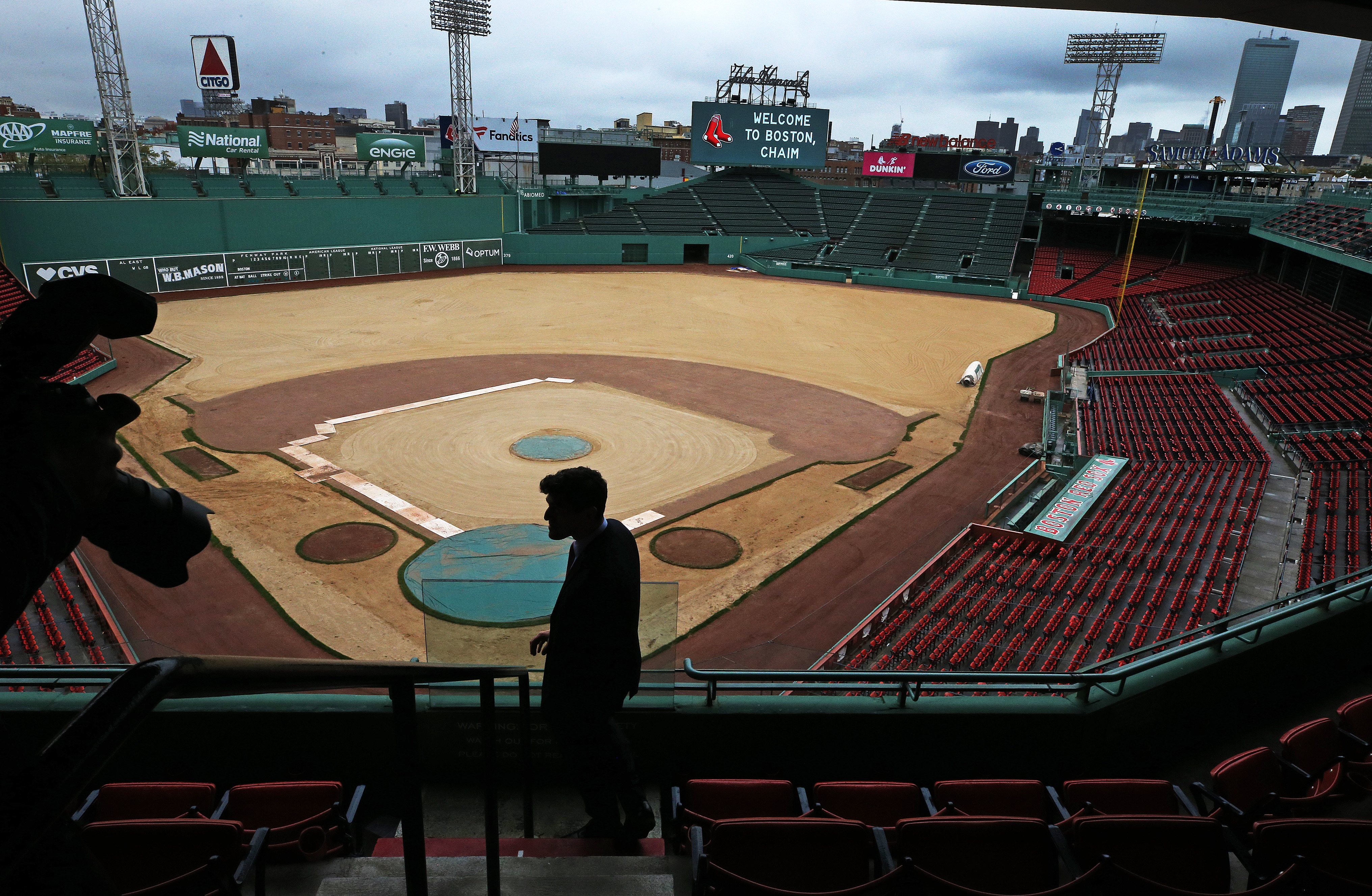 Chaim Bloom walked around Fenway Park following his introductory press conference.