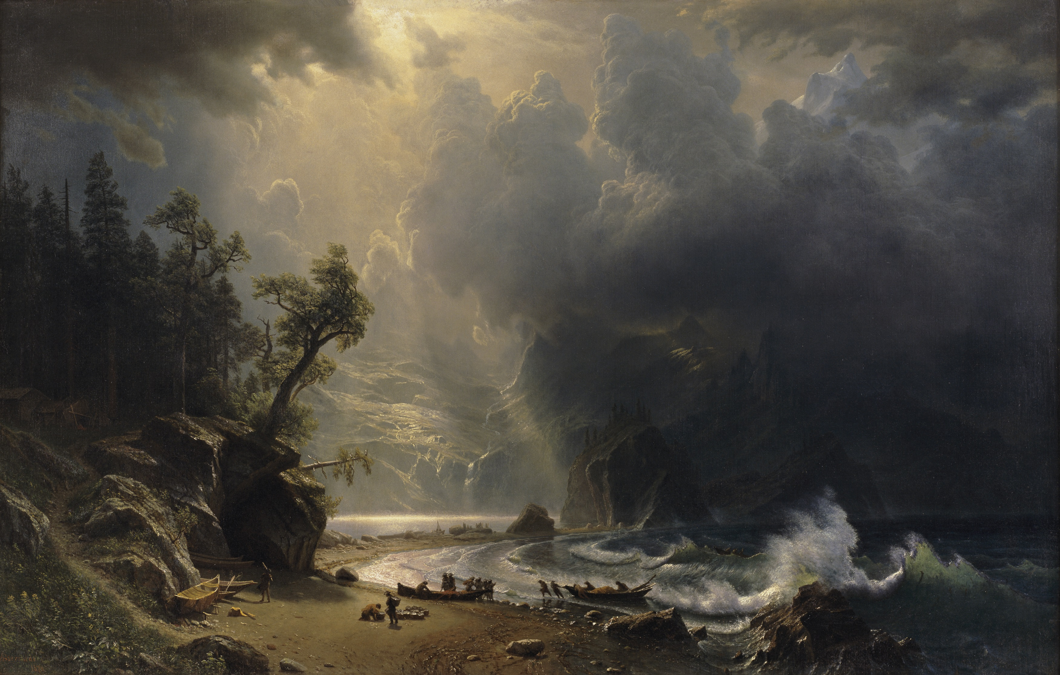 Albert Bierstadt’s “Puget Sound on the Pacific Coast.”