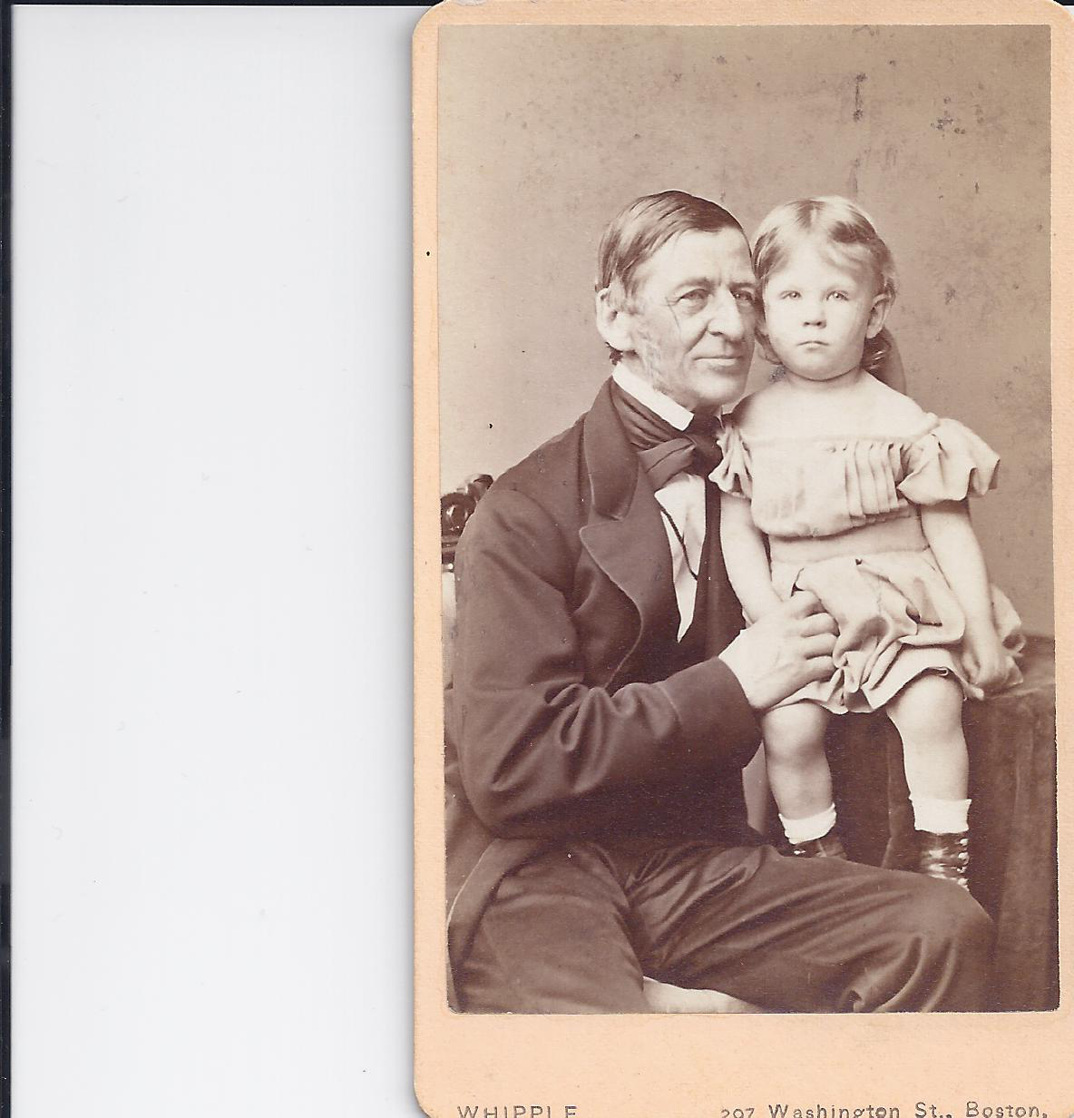 In an 1868 photo, Forbes’s great-great-great-grandfather Ralph Waldo Emerson with his grandchild Ralph Emerson Forbes.