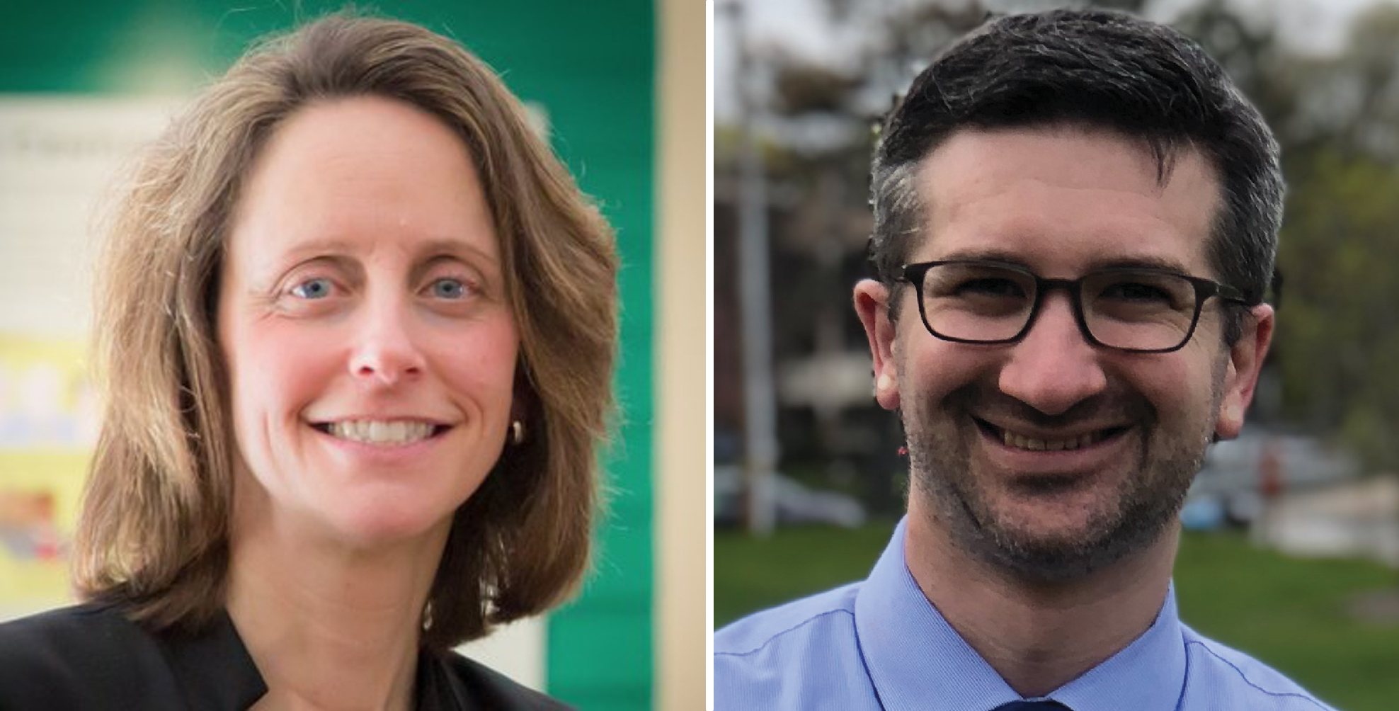 Ward 2 councilor candidates Emily Norton, left, and Bryan Barash.