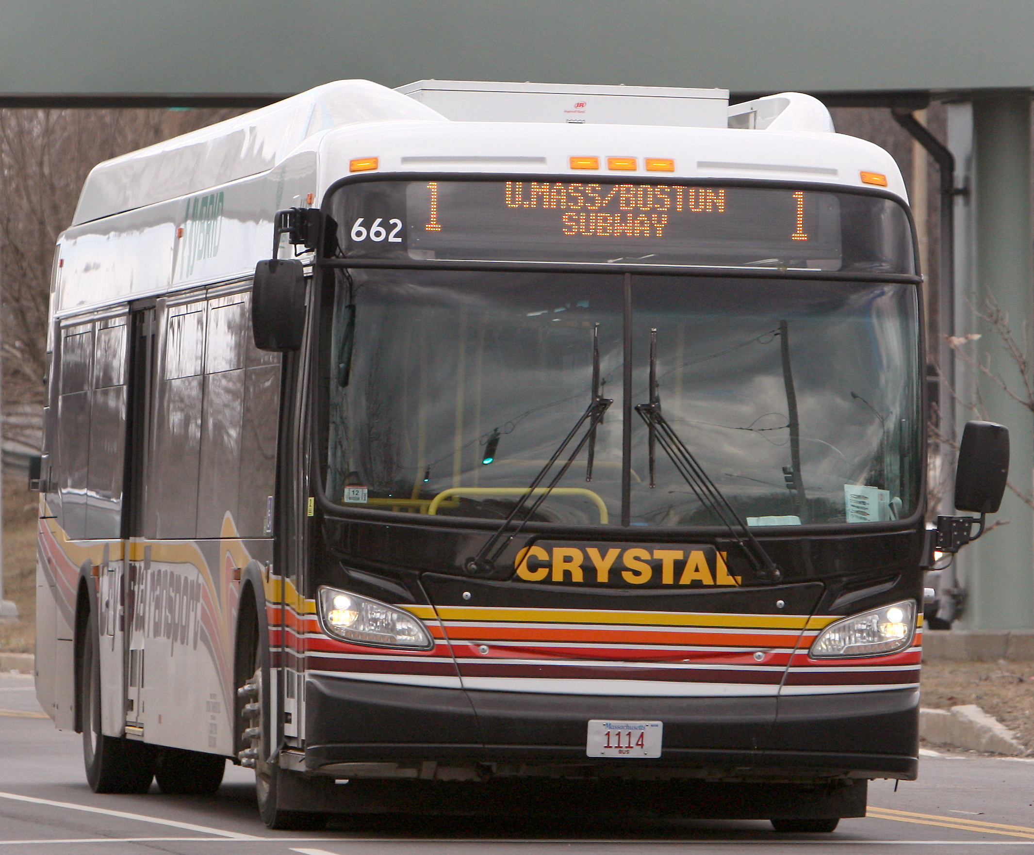 Crystal Transportation runs shuttle buses connecting UMass Boston with the nearby JFK/UMass MBTA station.