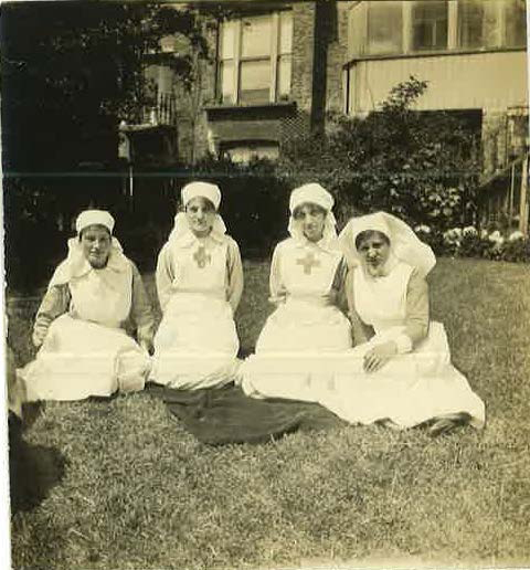 Winifred Regensburg (second from left) was a nurse at Beech House.