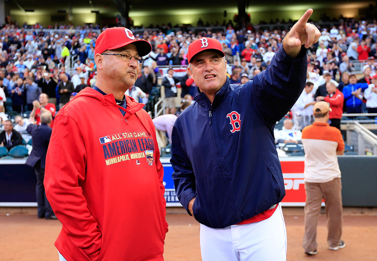Terry Francona’s Indians went 3-4 against John Farrell’s Red Sox this season.