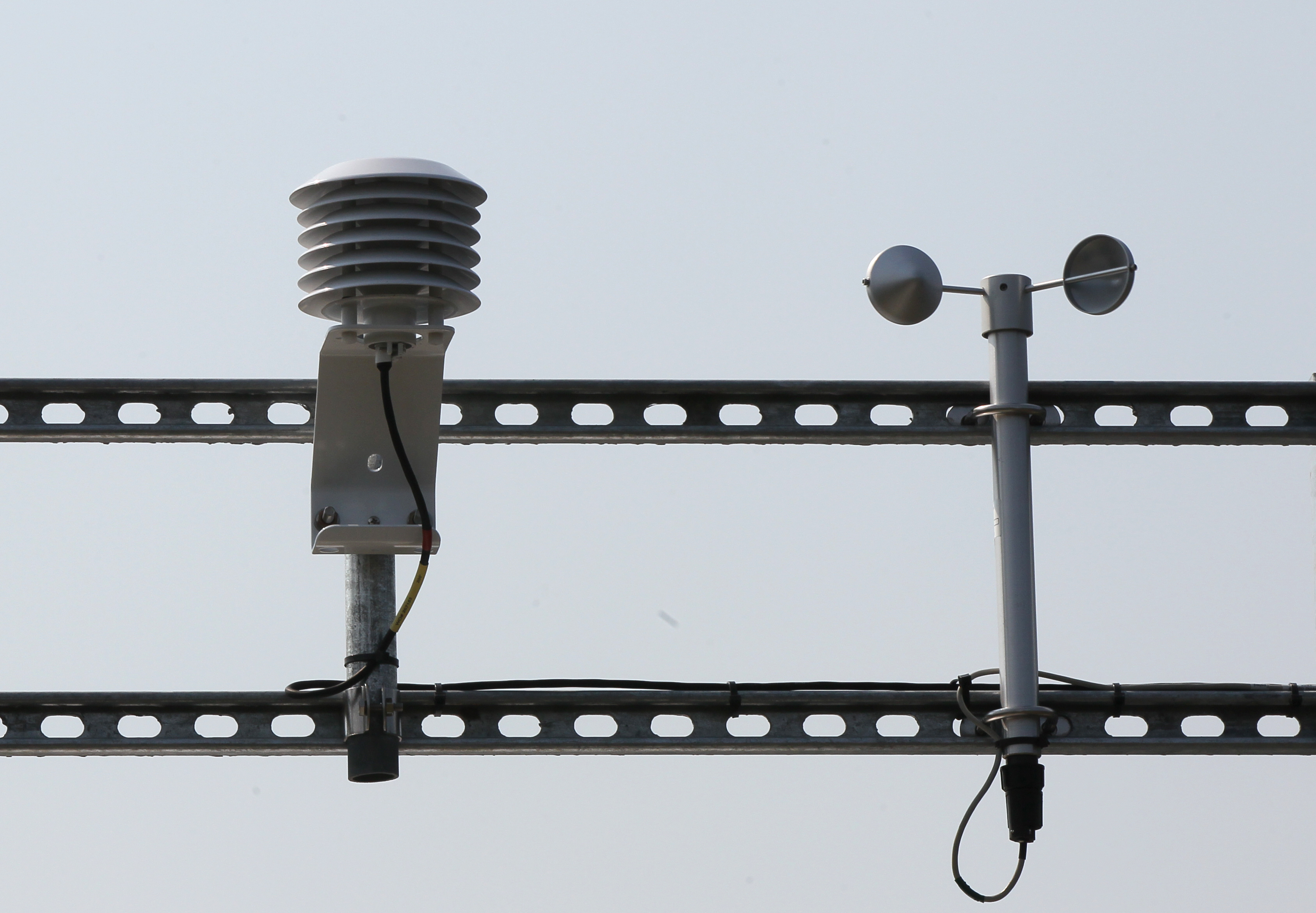 Weather information is gathered at one of the solar farms.