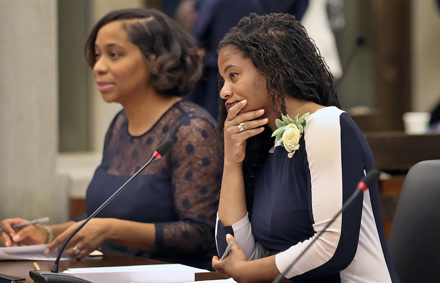 “They completely messed up. In a city that’s getting browner and more diverse, you build a neighborhood that’s 80 percent white? They did that. They own that," says City Councilor Lydia Edwards (right), speaking of the Seaport District.