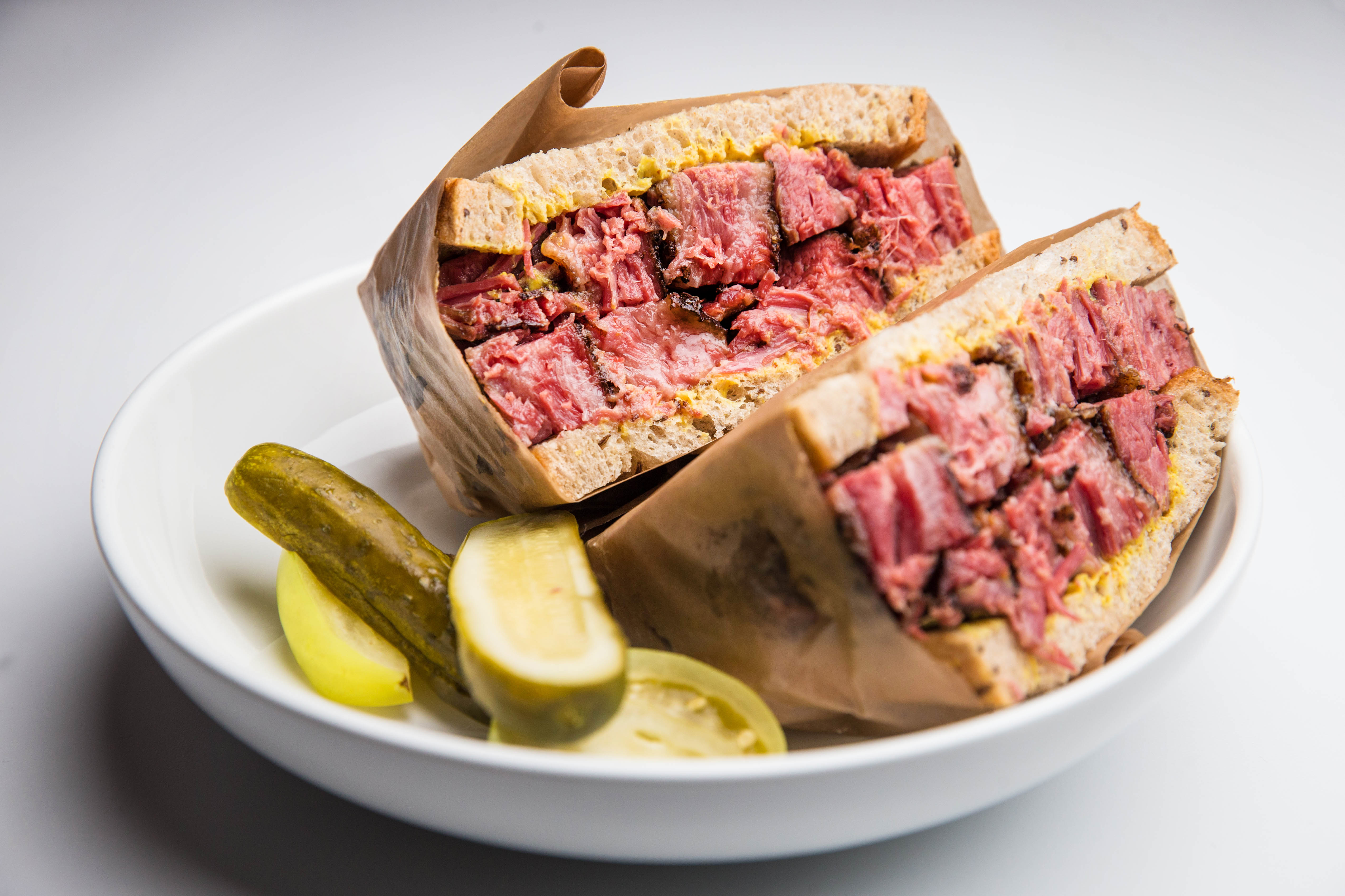 #17 Hand-Cut Pastrami sandwich at Our Fathers in Allston.