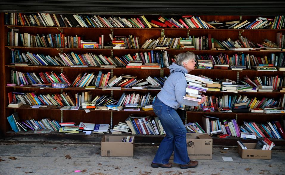 The Wellesley Recycling and Disposal Facility’s popular book area.
