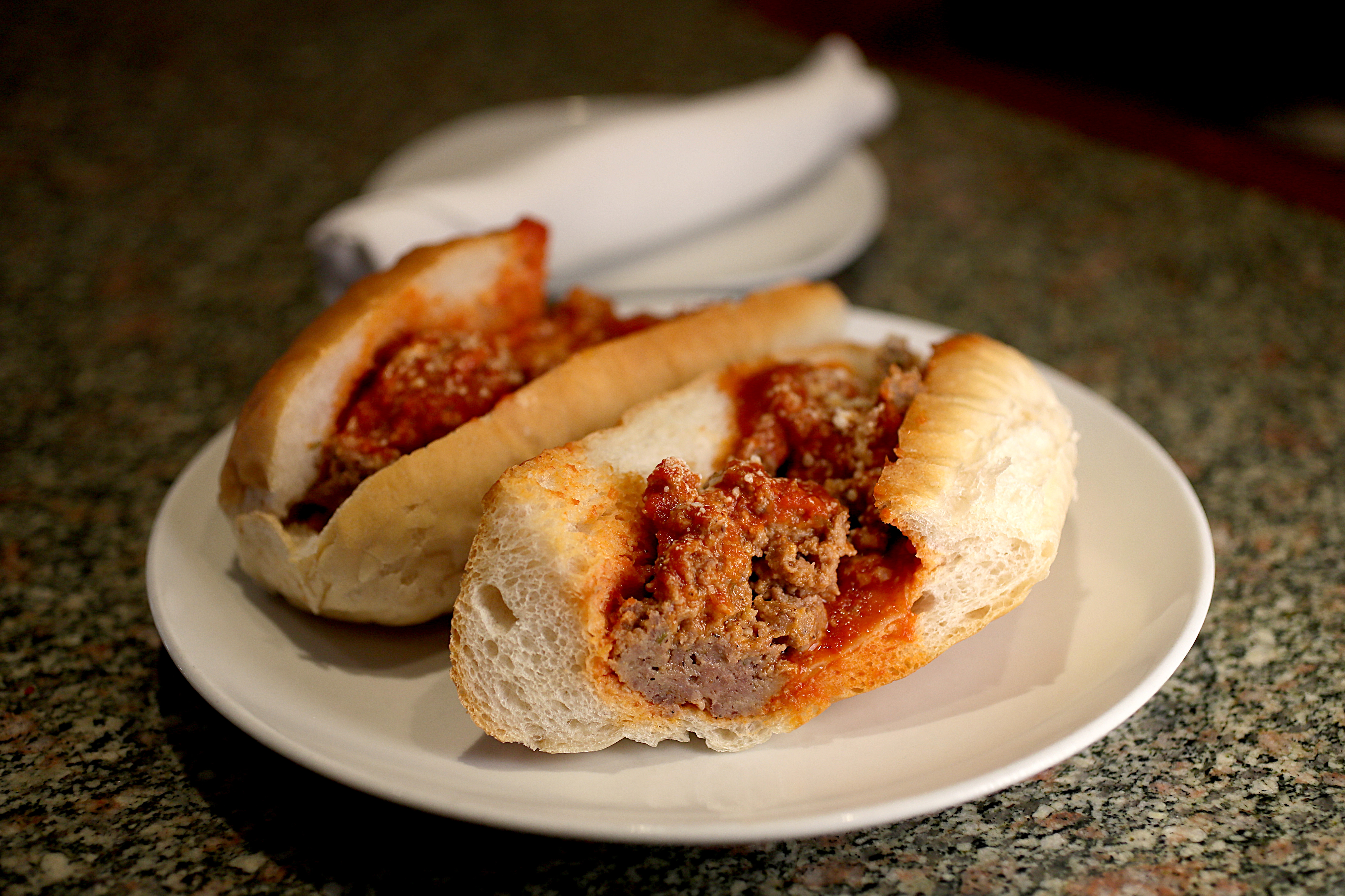 Meatball panini at Artu restaurant.