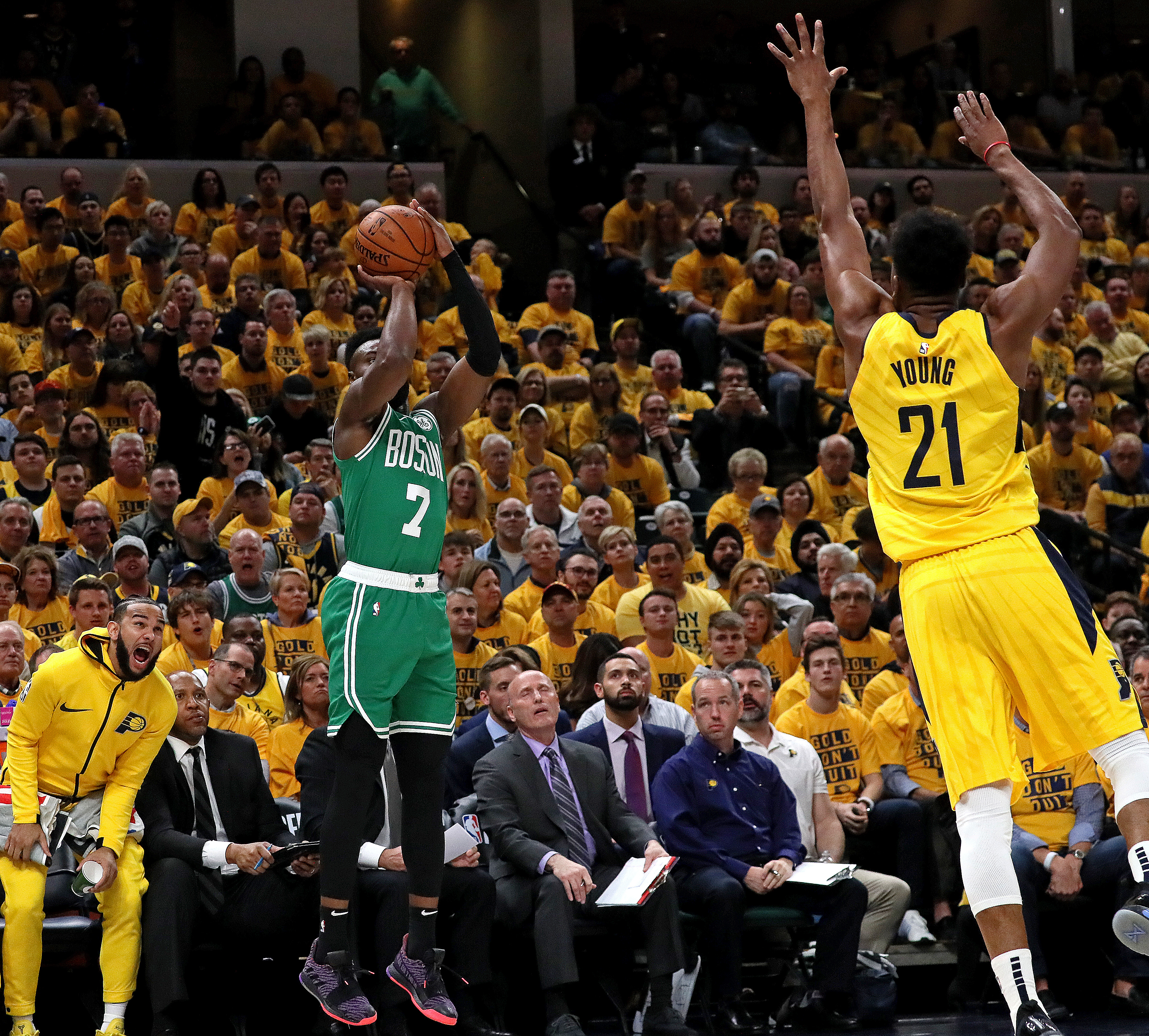 Jaylen Brown hit 8 of 9 shots, including 4 of 5 from 3-point range.