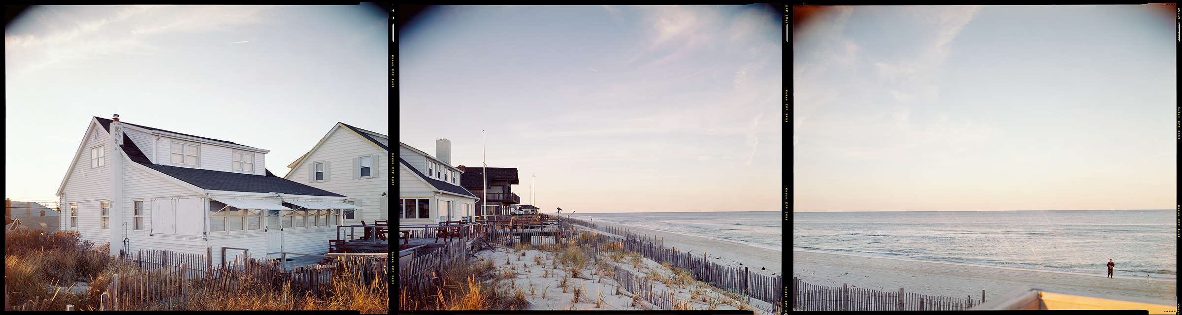 Photographer Bruce Myren’s triptych Normandy Beach, N.J.