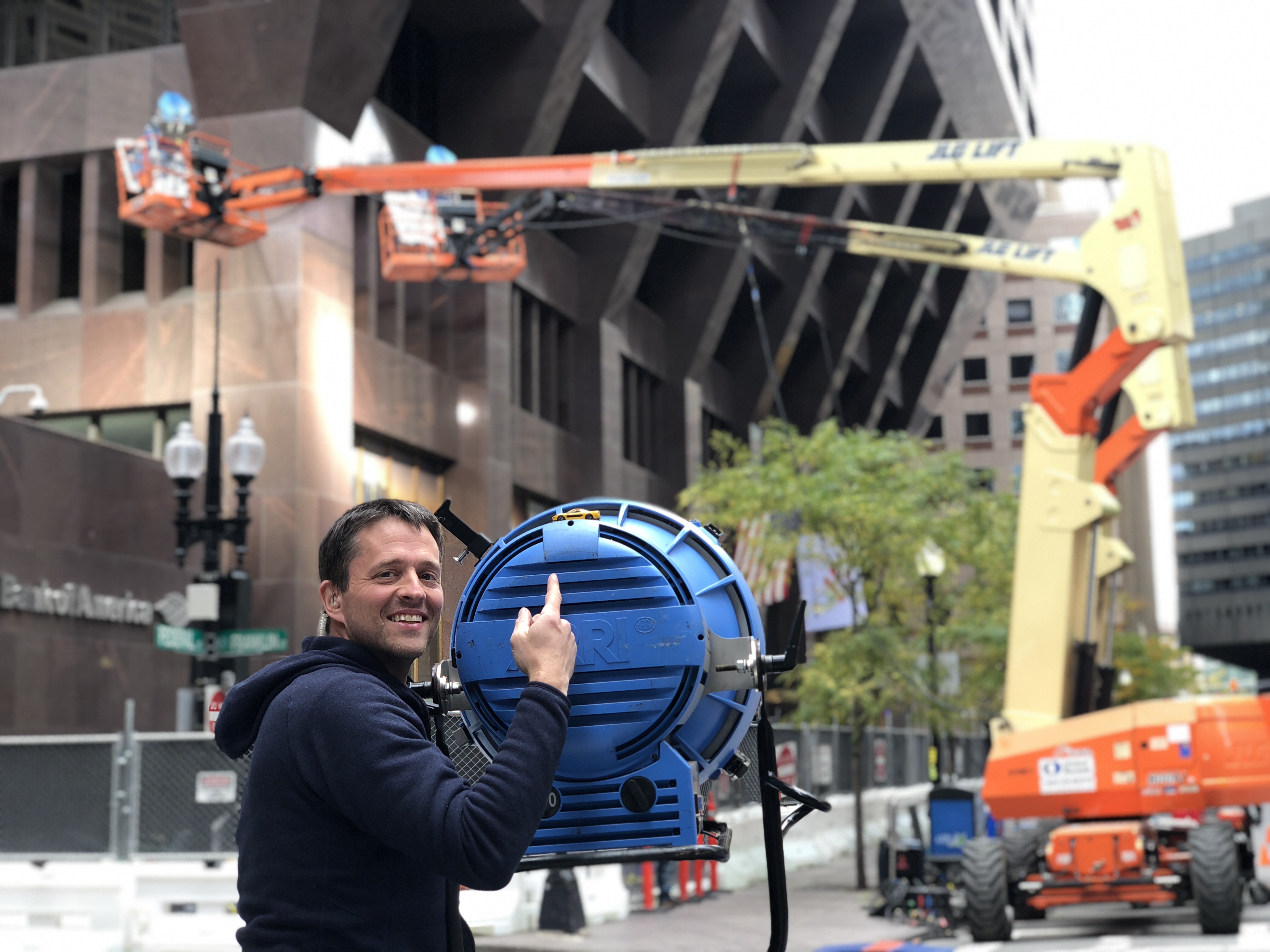 Joshua Dreyfus, on set.