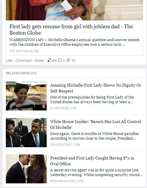 The question arises as to why Facebook doesn’t try to verify or debunk stories that it pushes as “related articles.”