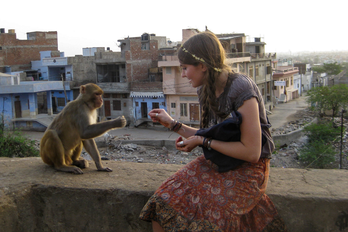 A family photo of Marina Keegan in India in the summer of 2011.