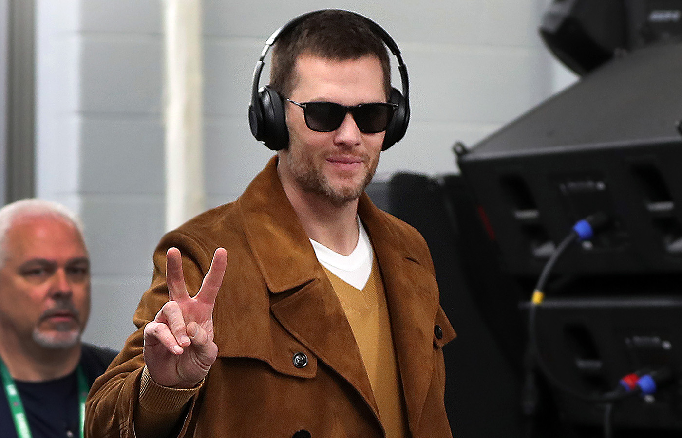 Tom Bradyarrived at the stadium.