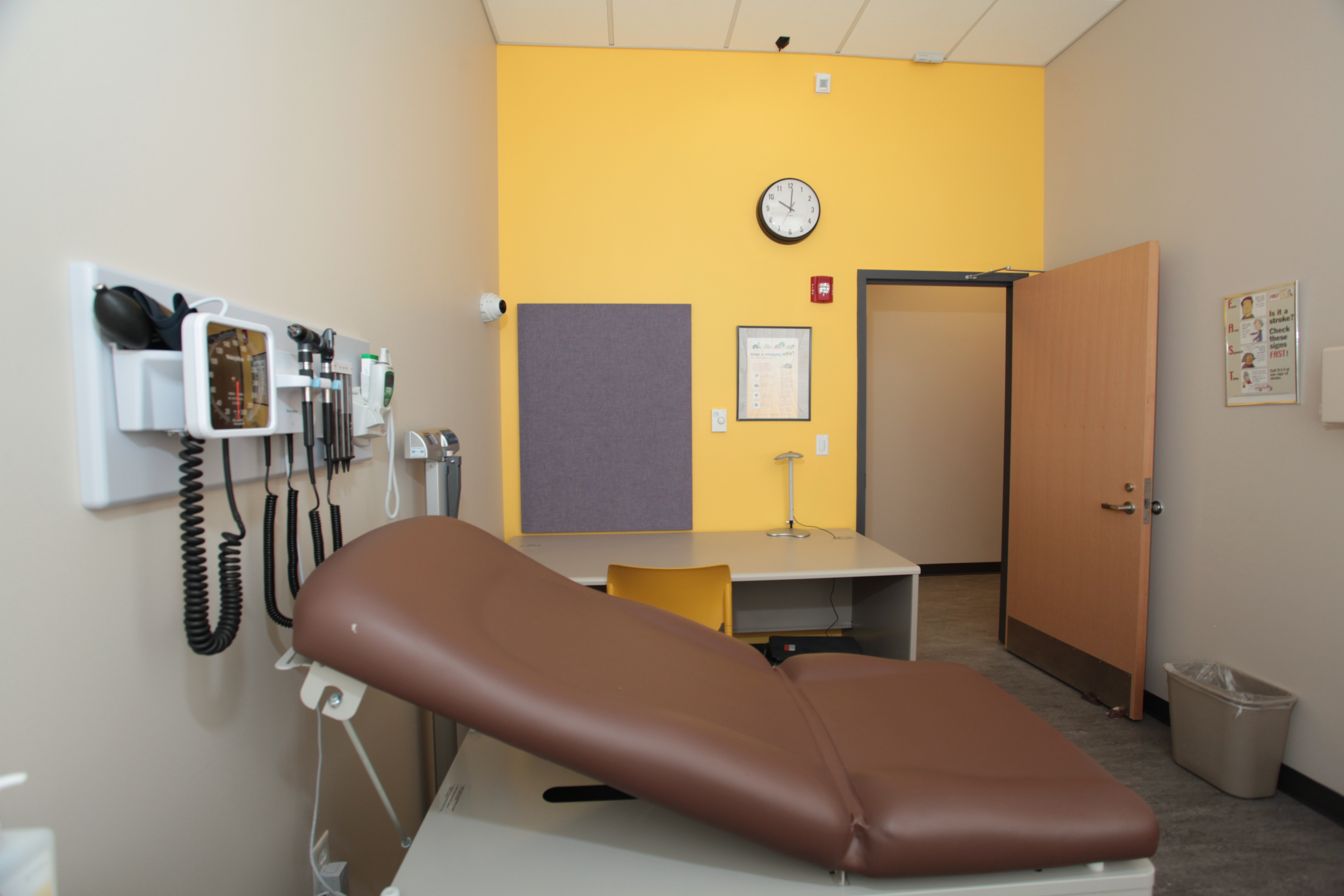 A simulation of a doctors office is part of the $27.4 million El Hefni Allied Health & Technology Center in Lawrence.