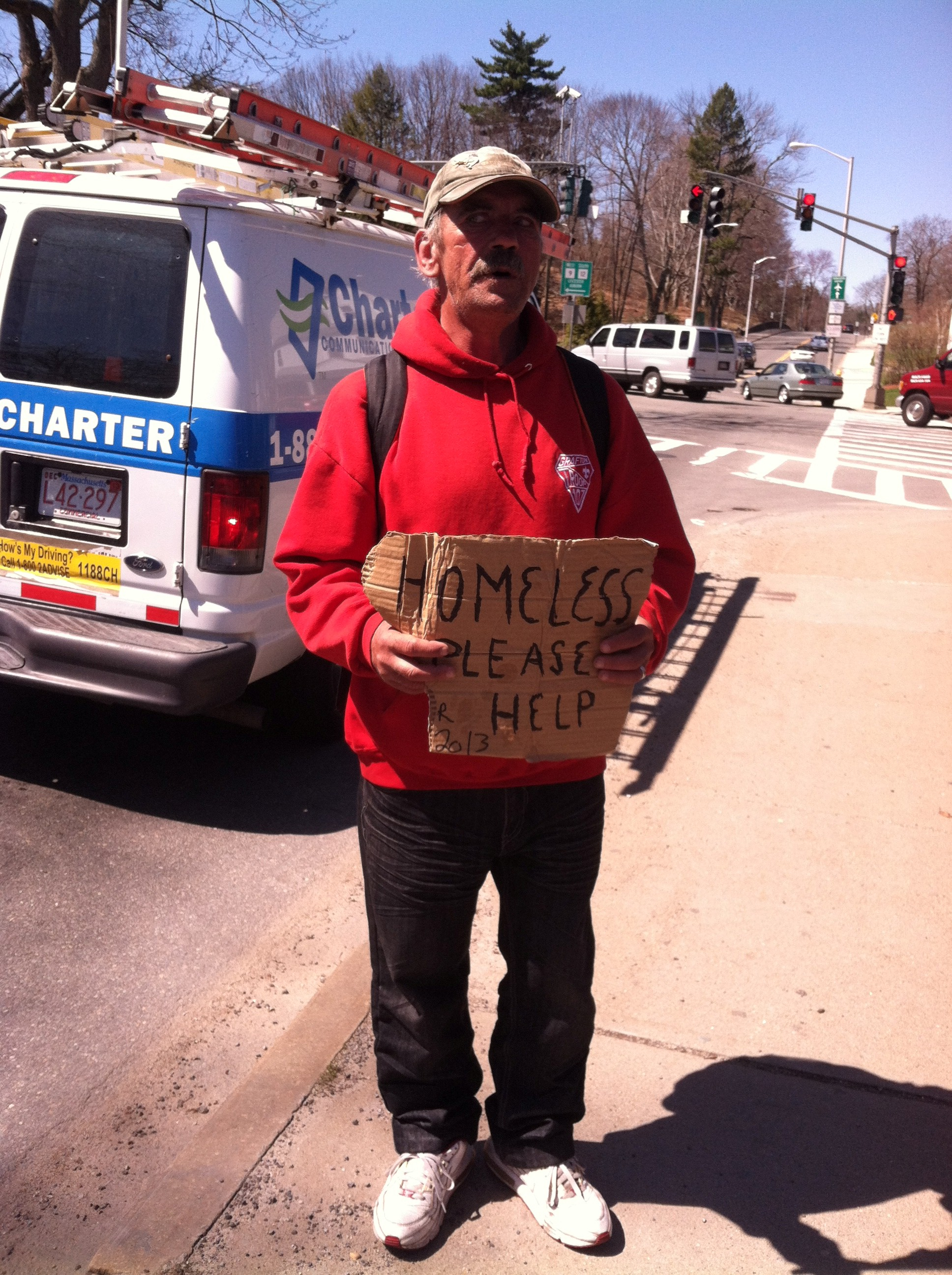 Robert Thayer is fighting Worcester’s ordinance on “aggressive begging.”