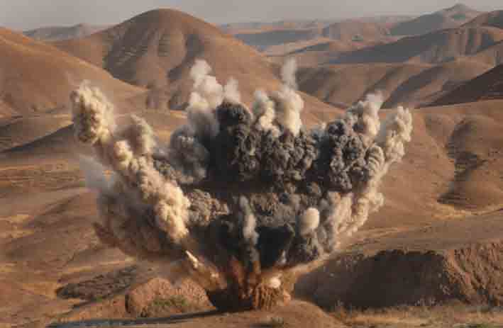 Unexploded ordnance was destroyed in Iraq.