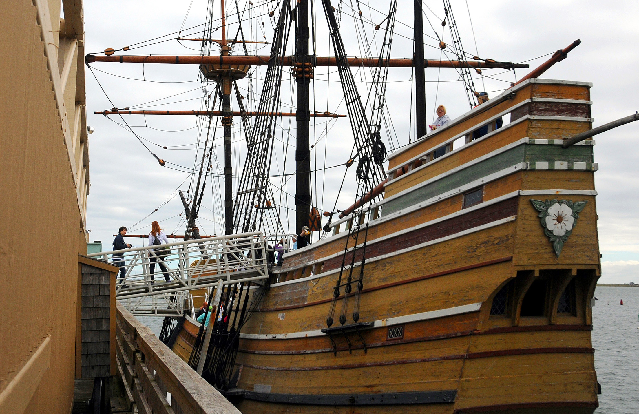 People boarded Mayflower ll in 2013.
