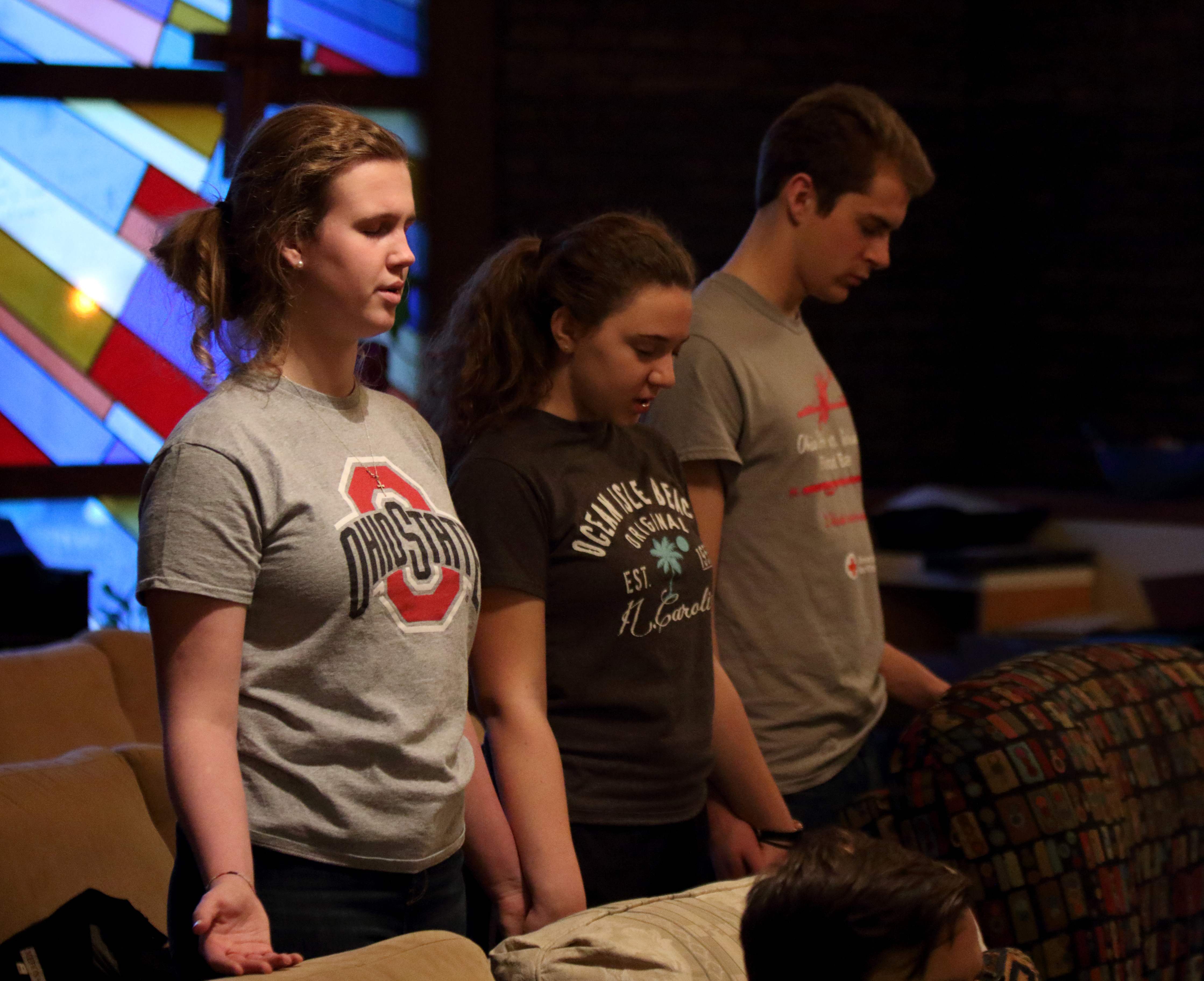 Participants attended a vigil Monday evening.