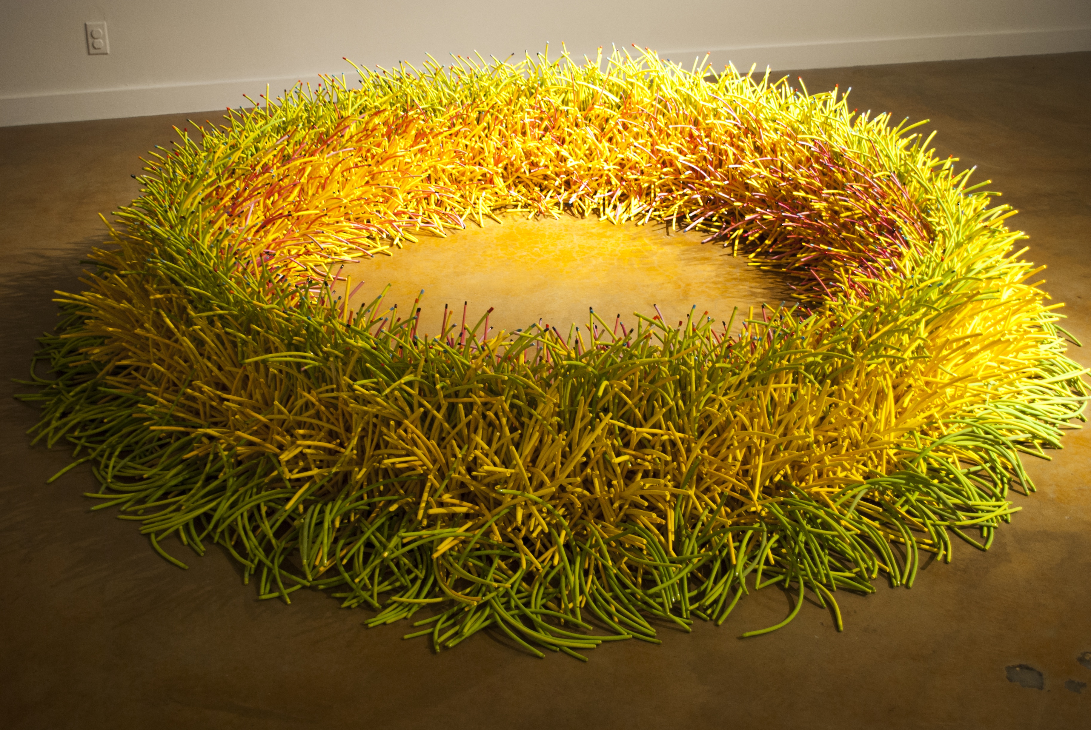 Bean Finneran’s “Floral Ring’’ is part of the “Earth & Alchemy” show.