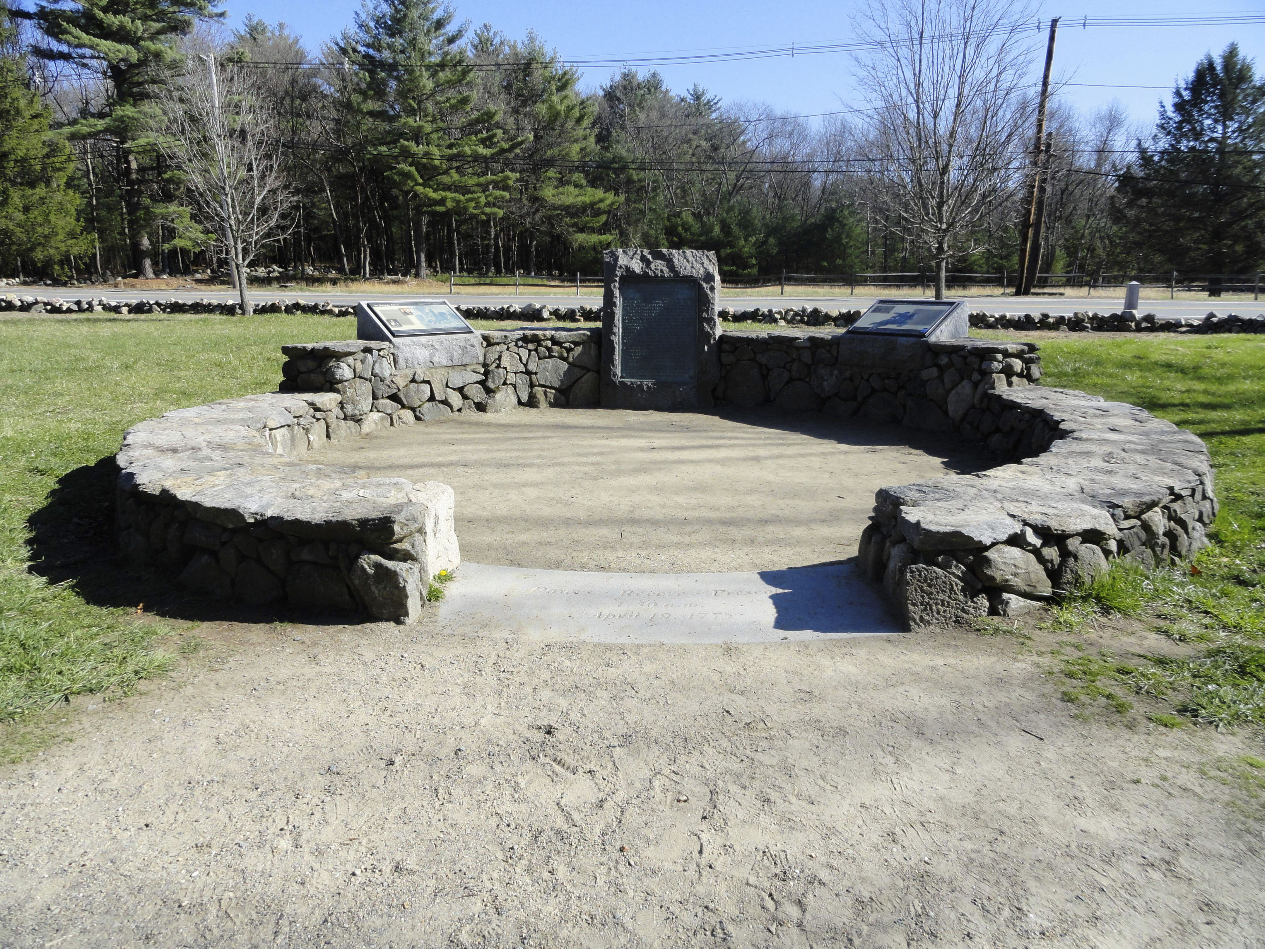 The Lexington site where Revere was captured.