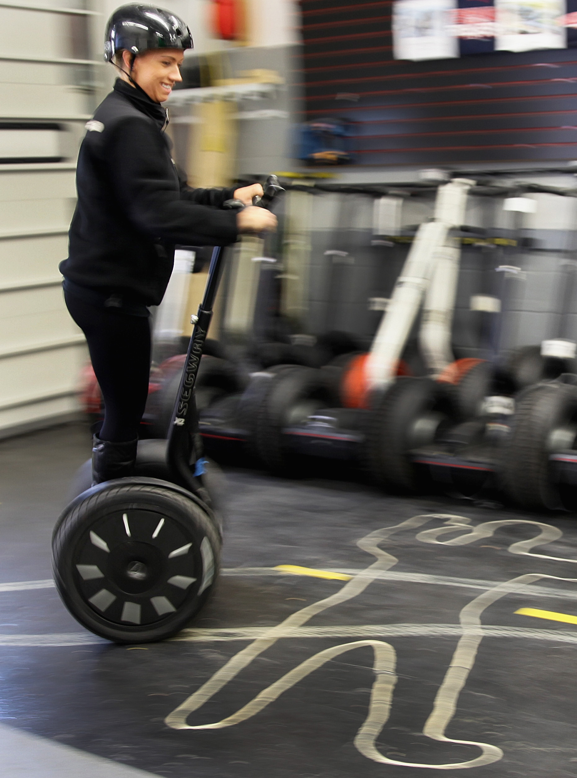 Alisha Strand of Seattle hopped on a Segway before heading out on a tour with Boston Gliders.