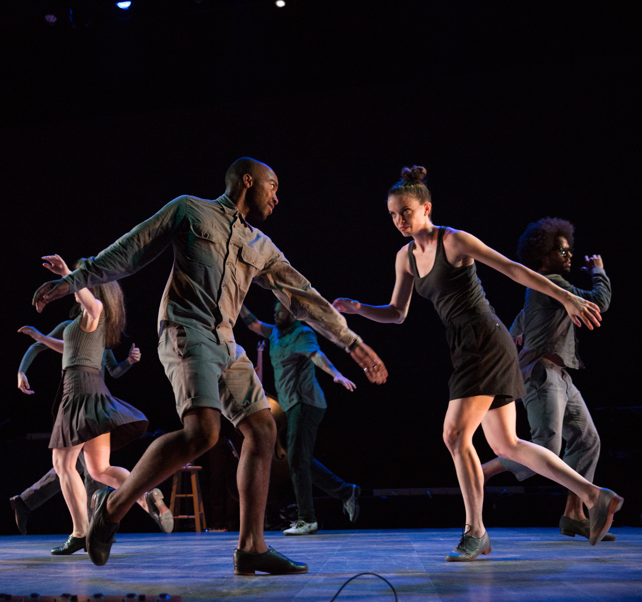 Members of the tap company Dorrance Dance at Jacob’s Pillow.