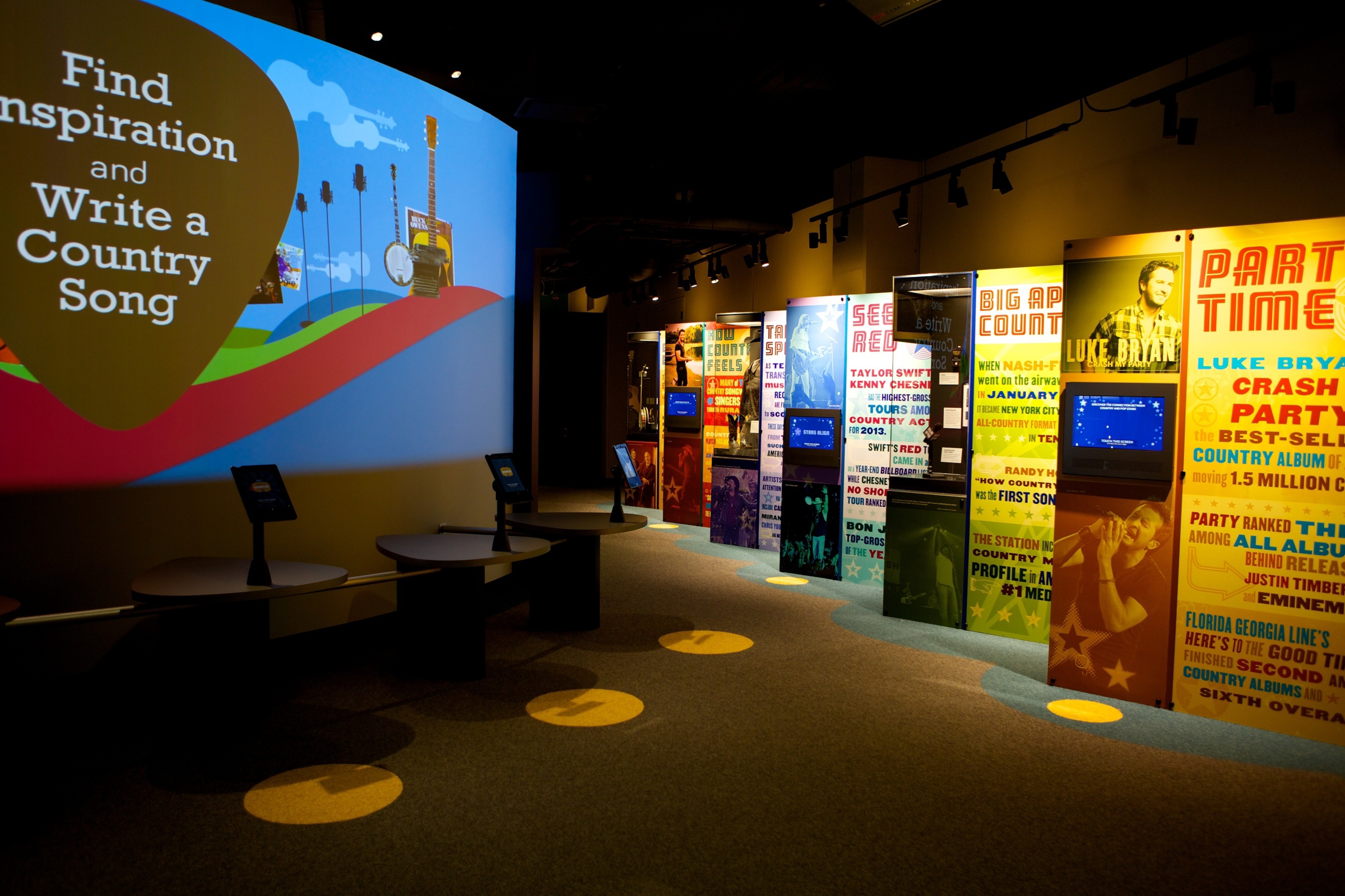 Interactive contemporary gallery at the Country Music Hall of Fame and Museum.