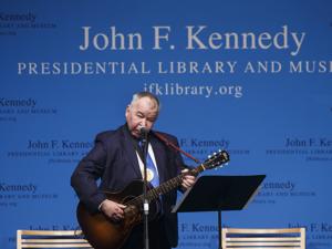 John Prine performed after receiving the Song Lyrics Award for Literary Excellence at the JFK Library.