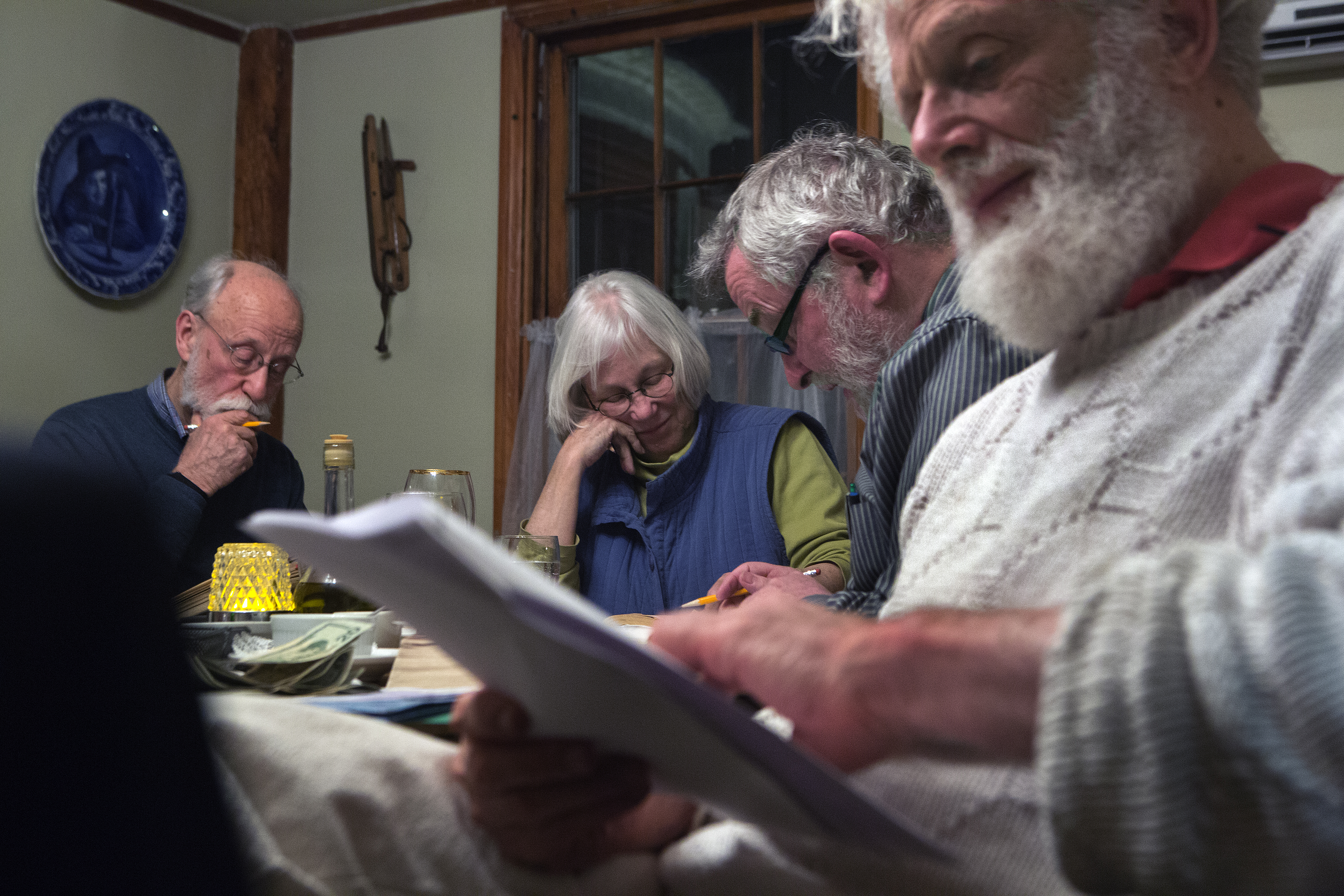 From left: David Butz of Groton, Karen Moore of Arlington, Cahal Stephens of Cambridge, and Michael Koran of Cambridge.