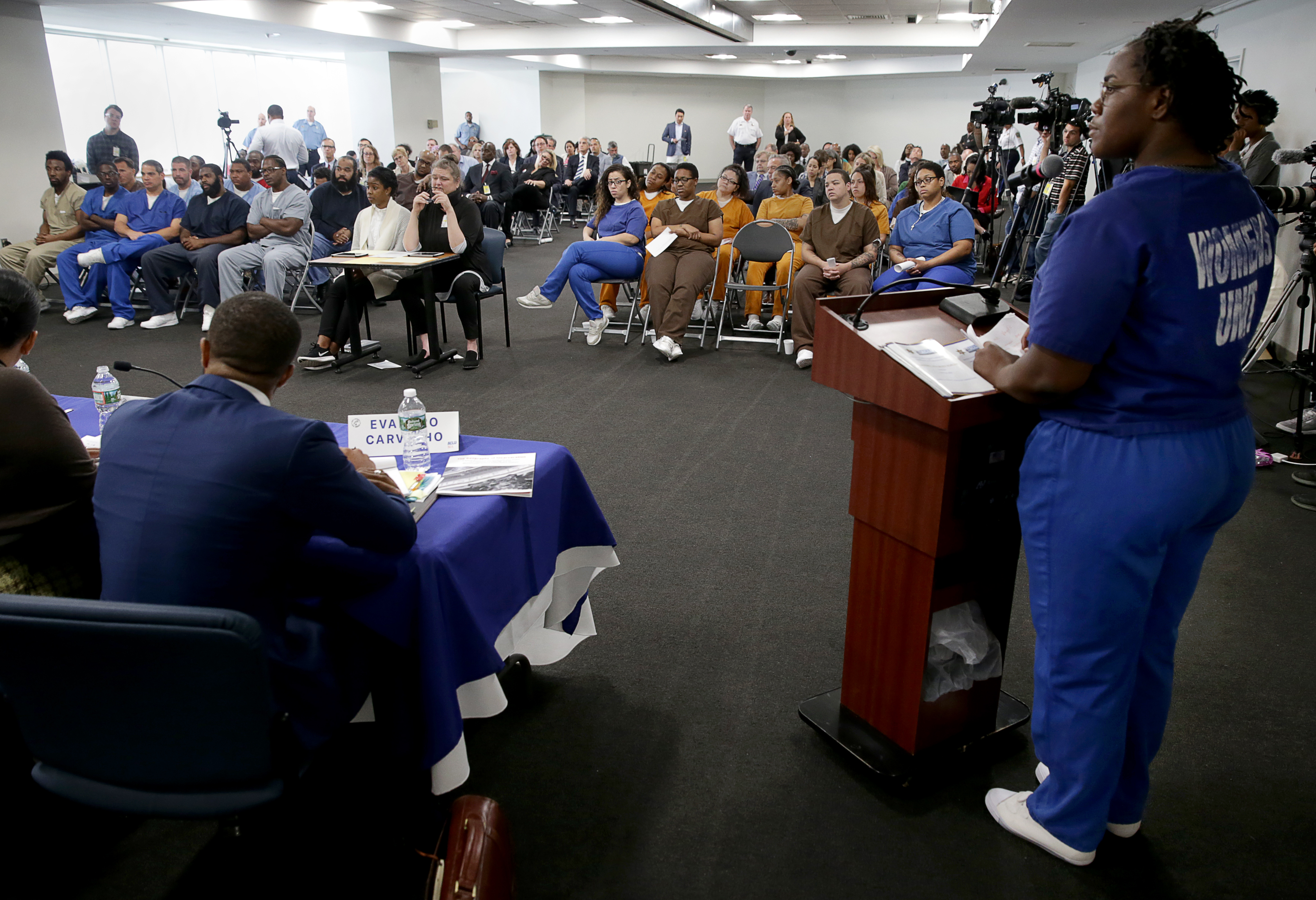 Tyquannya G. Tyson volunteered to read a question at the event.