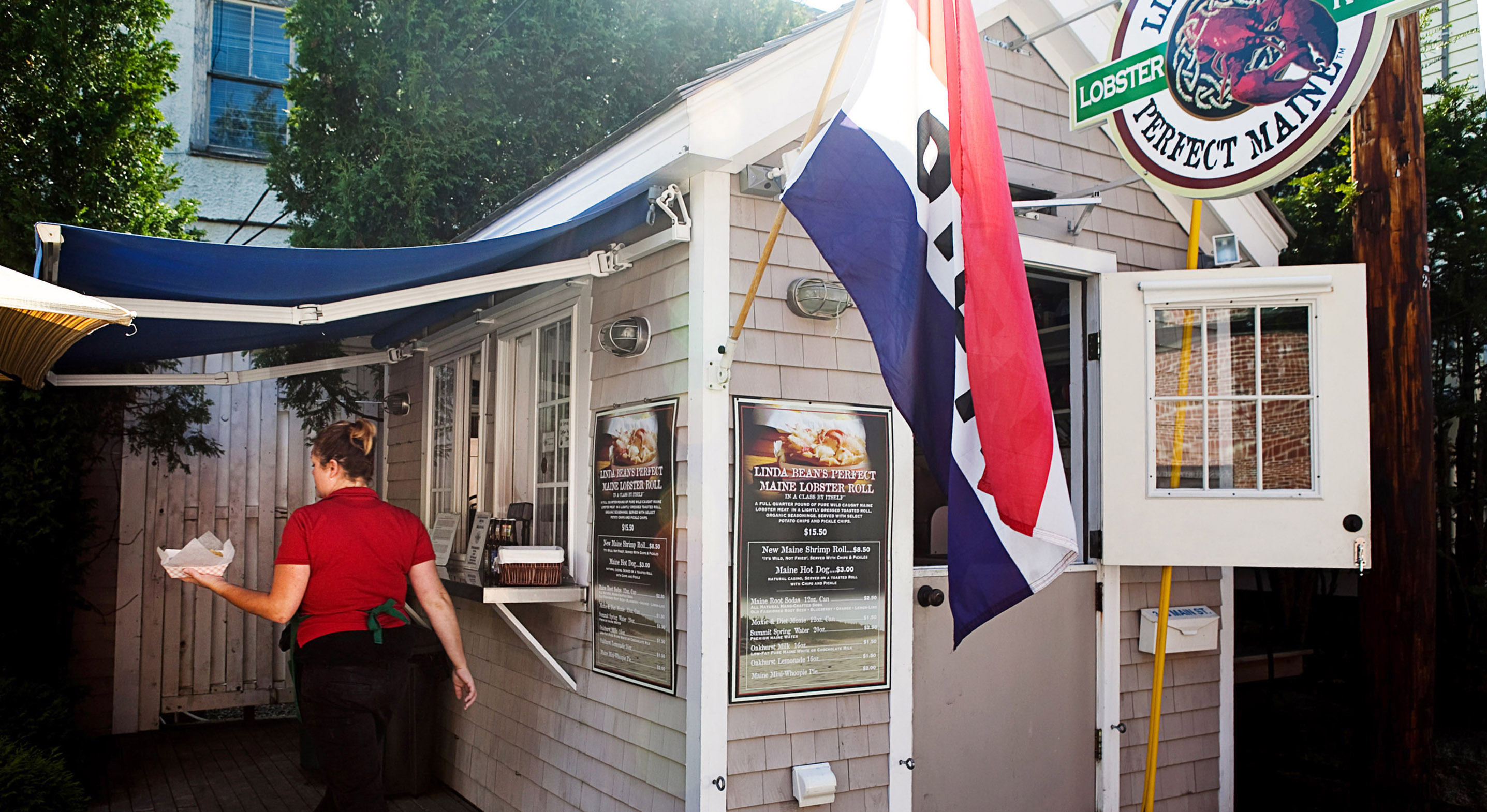 Linda Bean's lobster stand in Rockland, Maine, in September 2009.