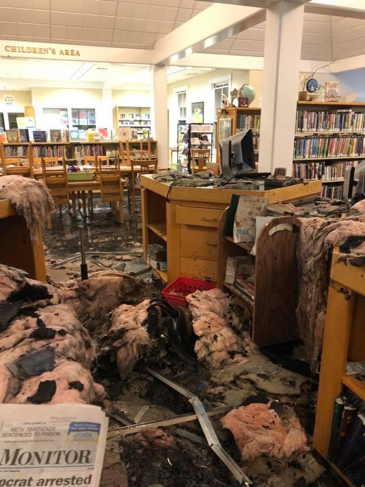The library had extensive damage.