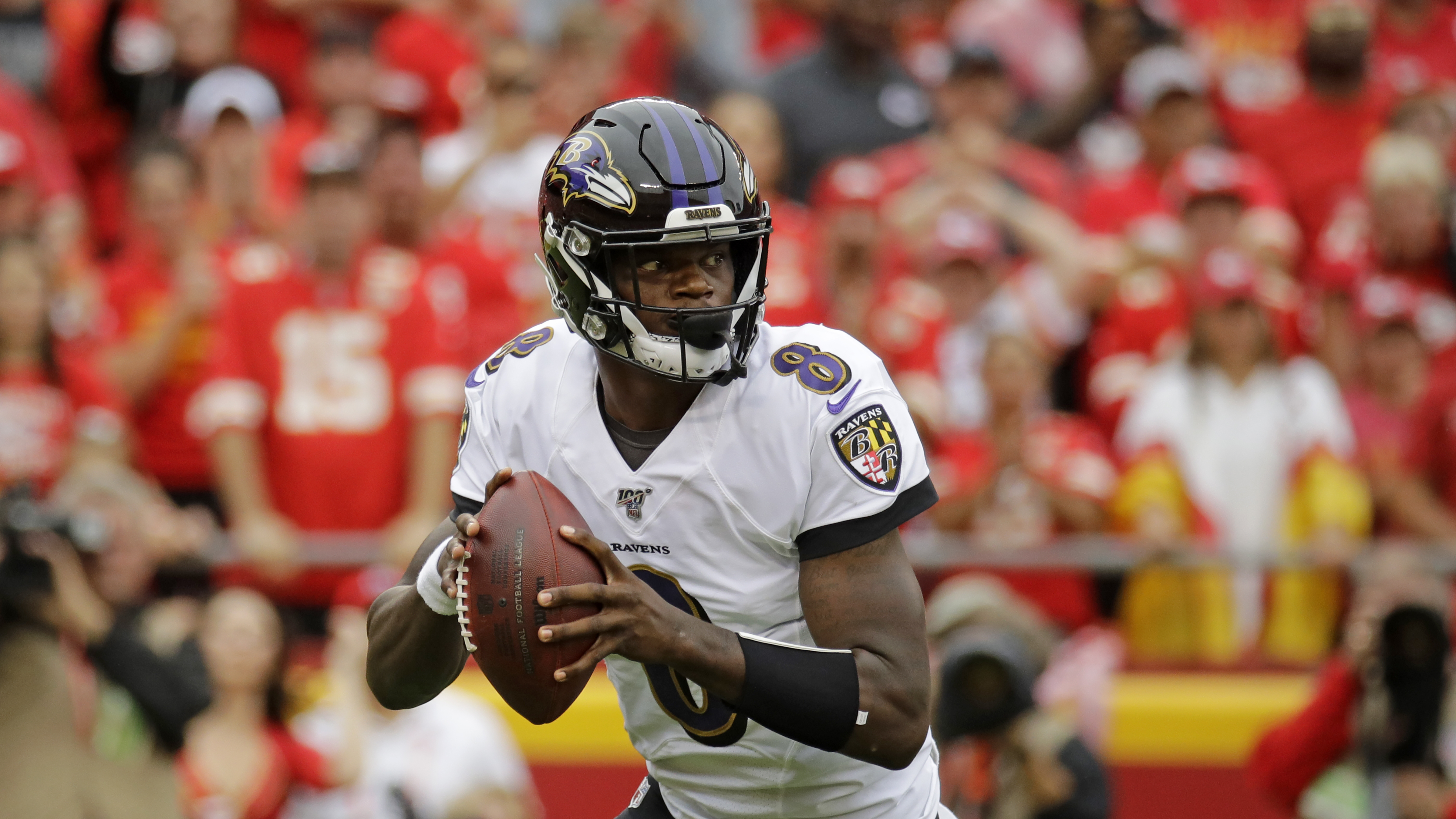 Ravens quarterback Lamar Jackson has led the team’s offense to a league-leading 36.7 points per game.