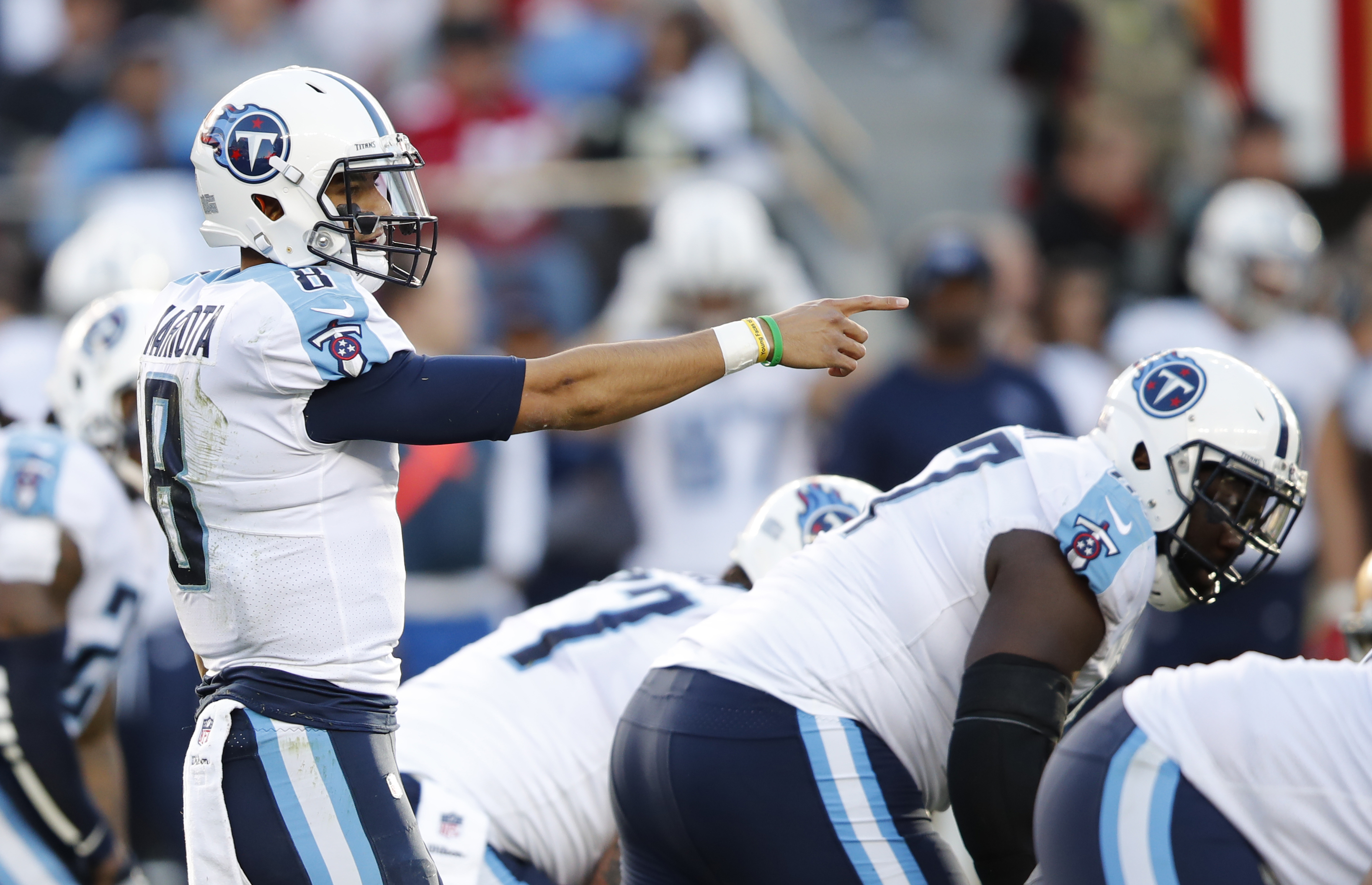 Mariota is completing 62.8 percent of his passes this season.