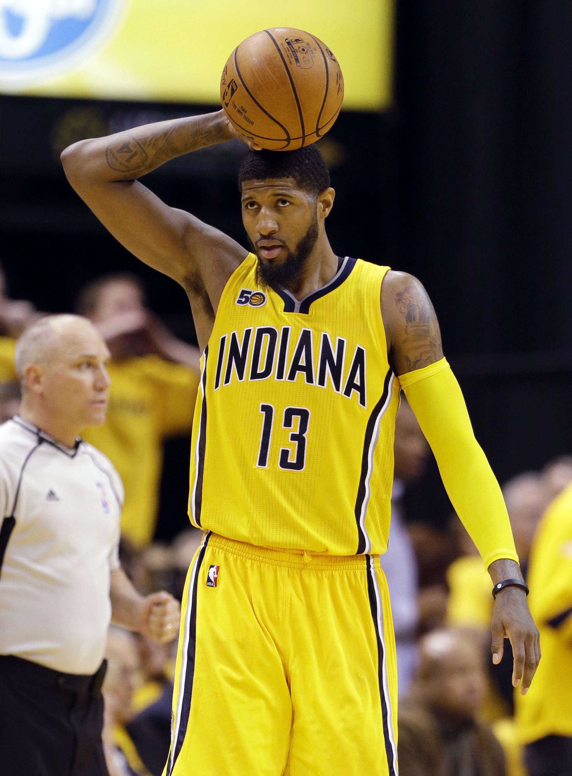 Paul George averaged 18.1 points and 6.3 rebounds per game in seven seasons with the Pacers.