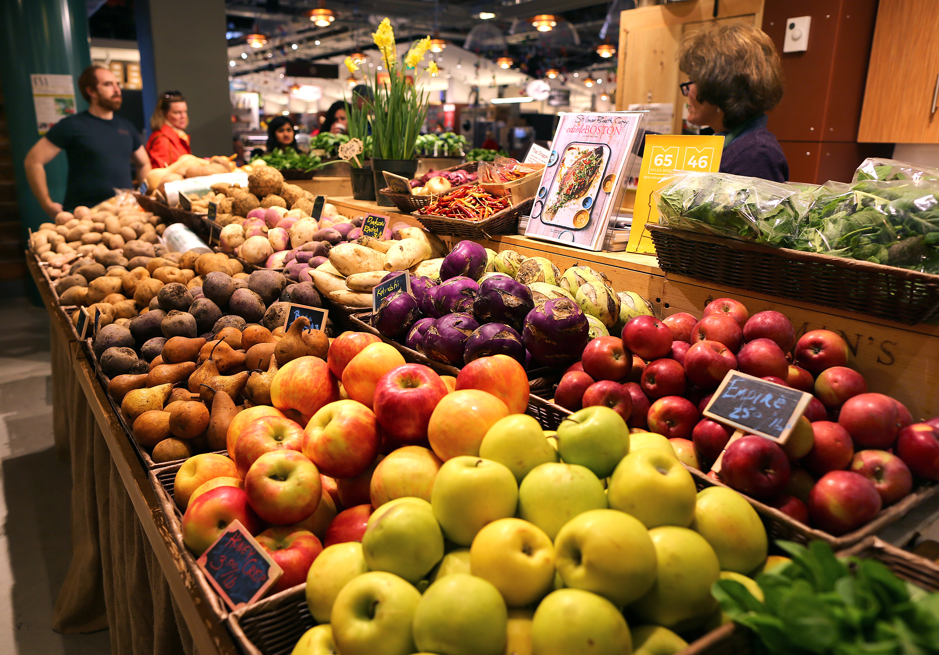 Produce was on display at a stand operated by Stillman’s Farm.