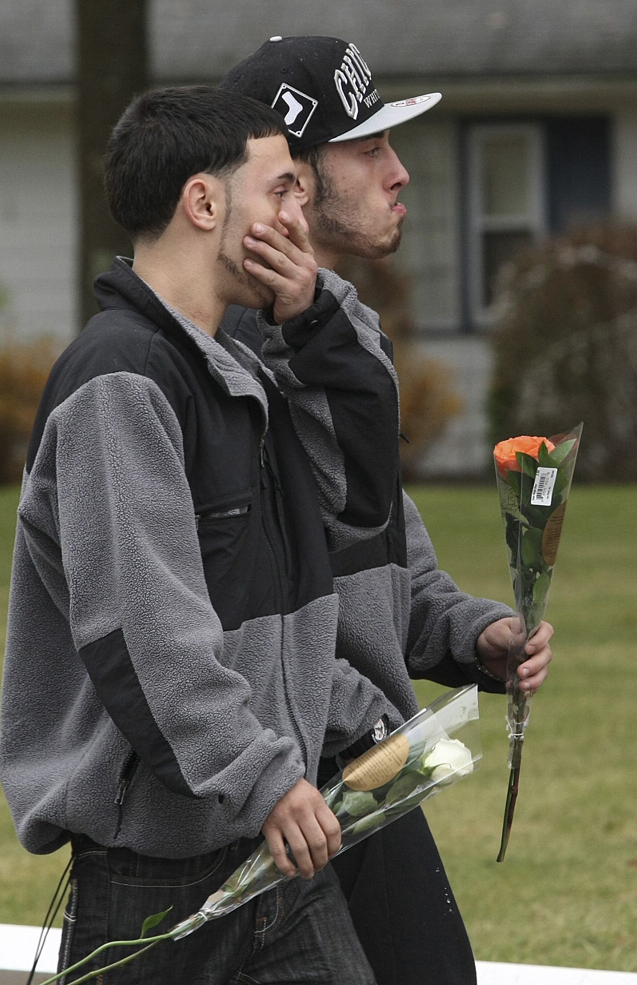 Sean DaRosa (left) and his borther, Brendon, came to the crash site.