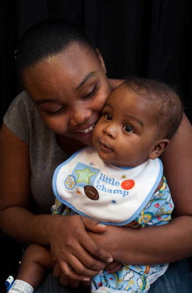 Gerdline and her son Rolensky.