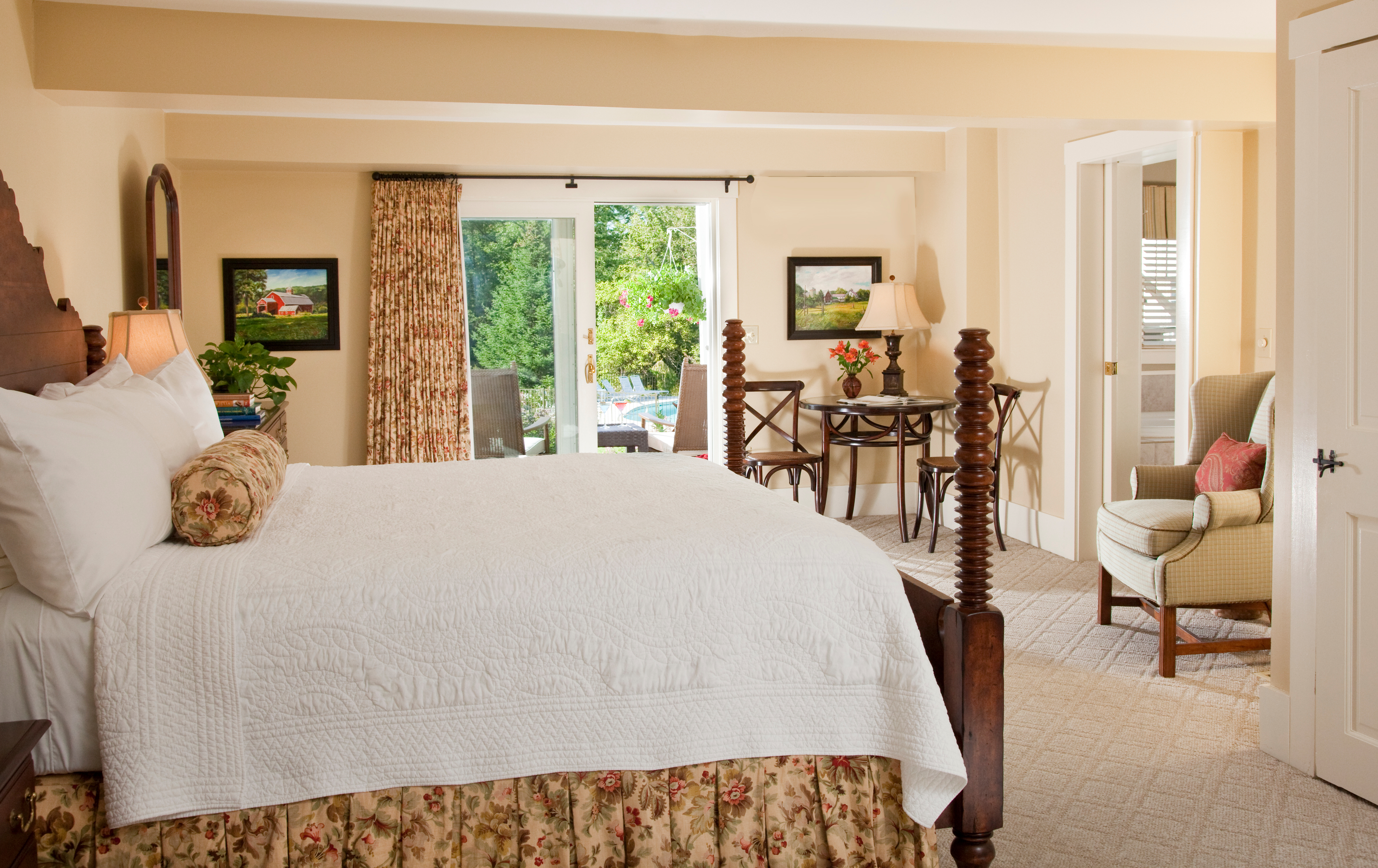A bedroom at Sugar Hill Inn.