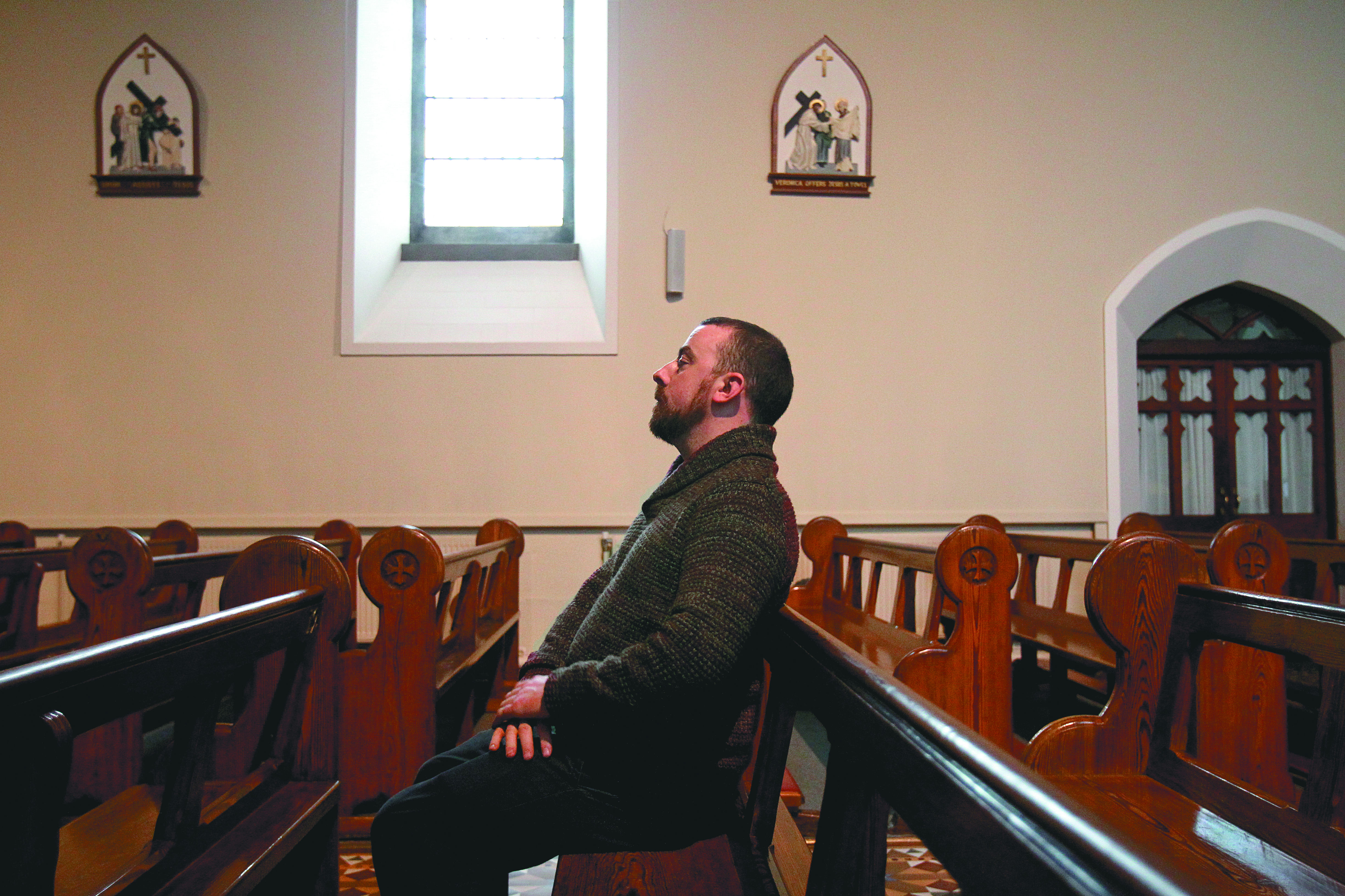 Vincent Doyle at St. Mary’s in Edgeworthstown, Ireland, one of the churches where his father served as a priest.