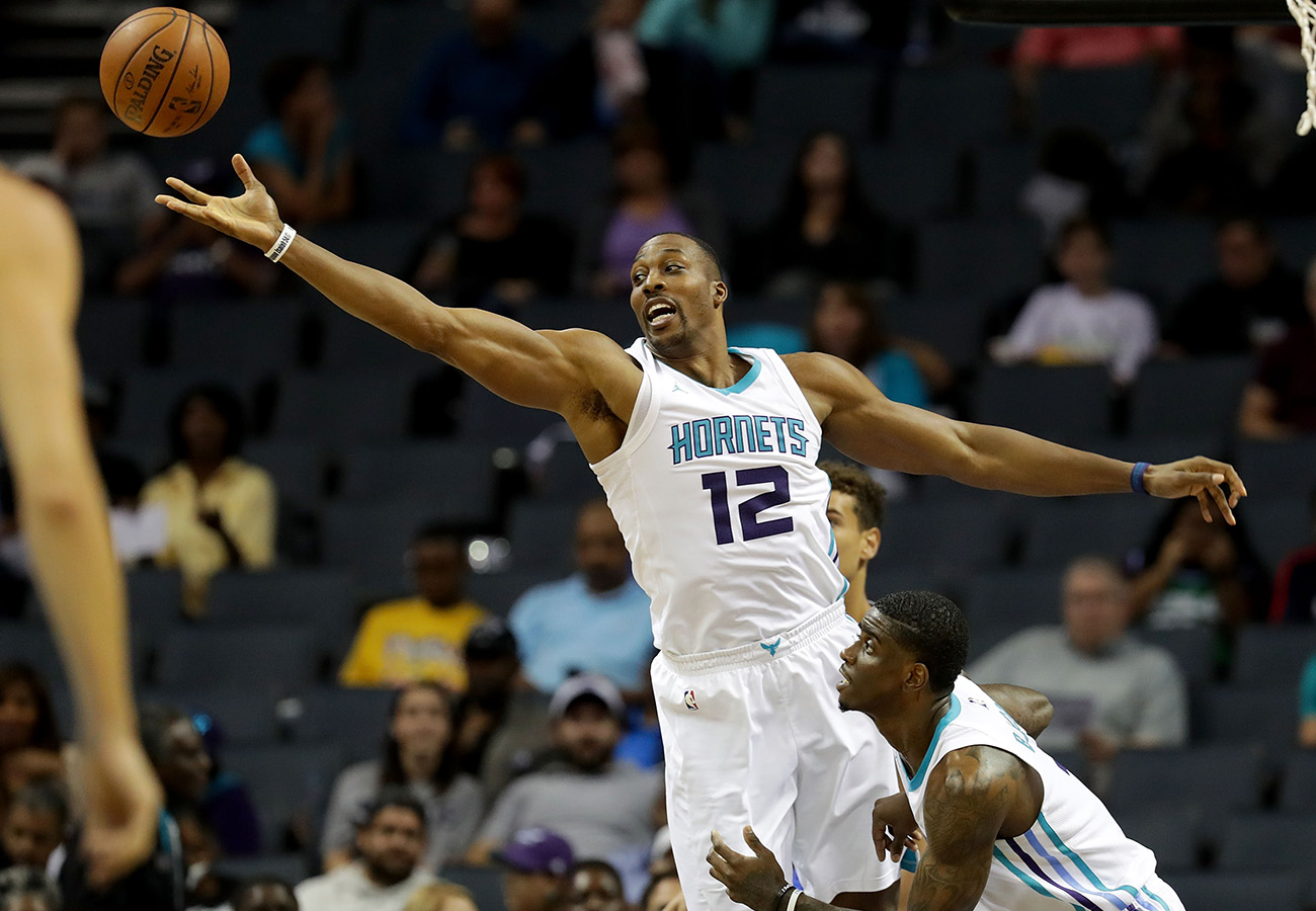 The Hornets are Dwight Howard’s fifth NBA team.